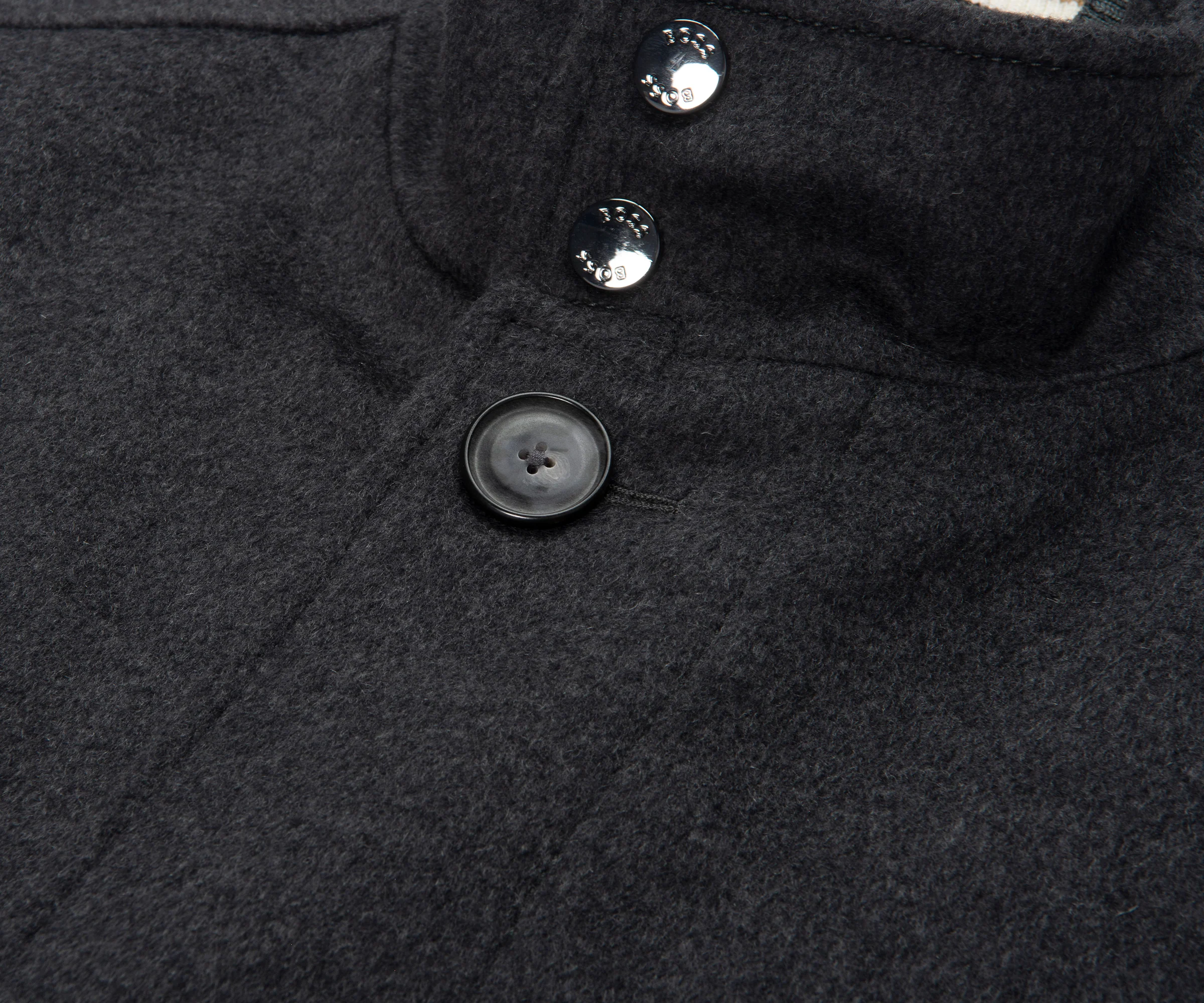 Boss Dark Grey Woolen Overcoat - Image 4