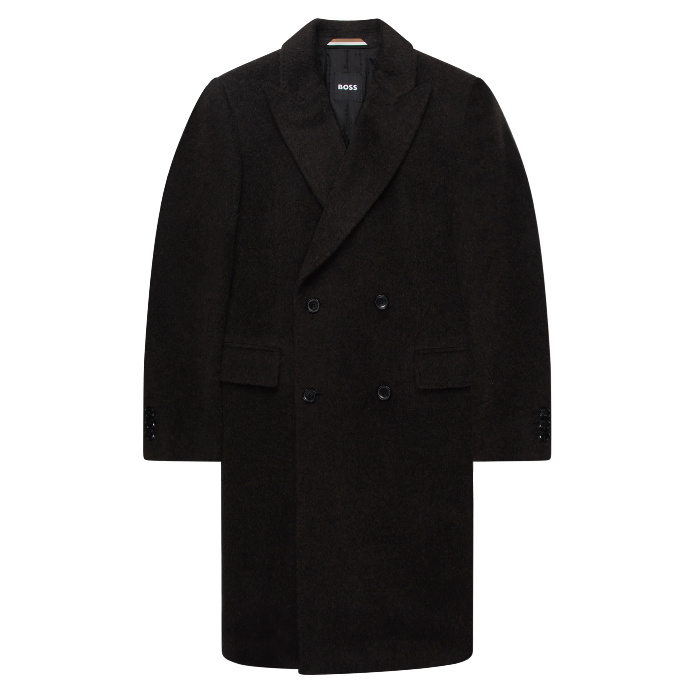 Boss Hyde DB Brown Double Breasted Trench Coat