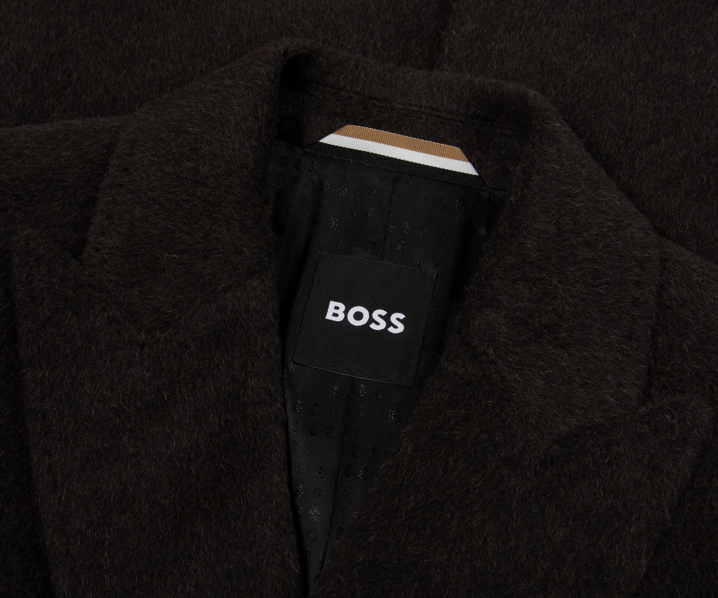 Boss Hyde DB Brown Double Breasted Trench Coat - Image 2