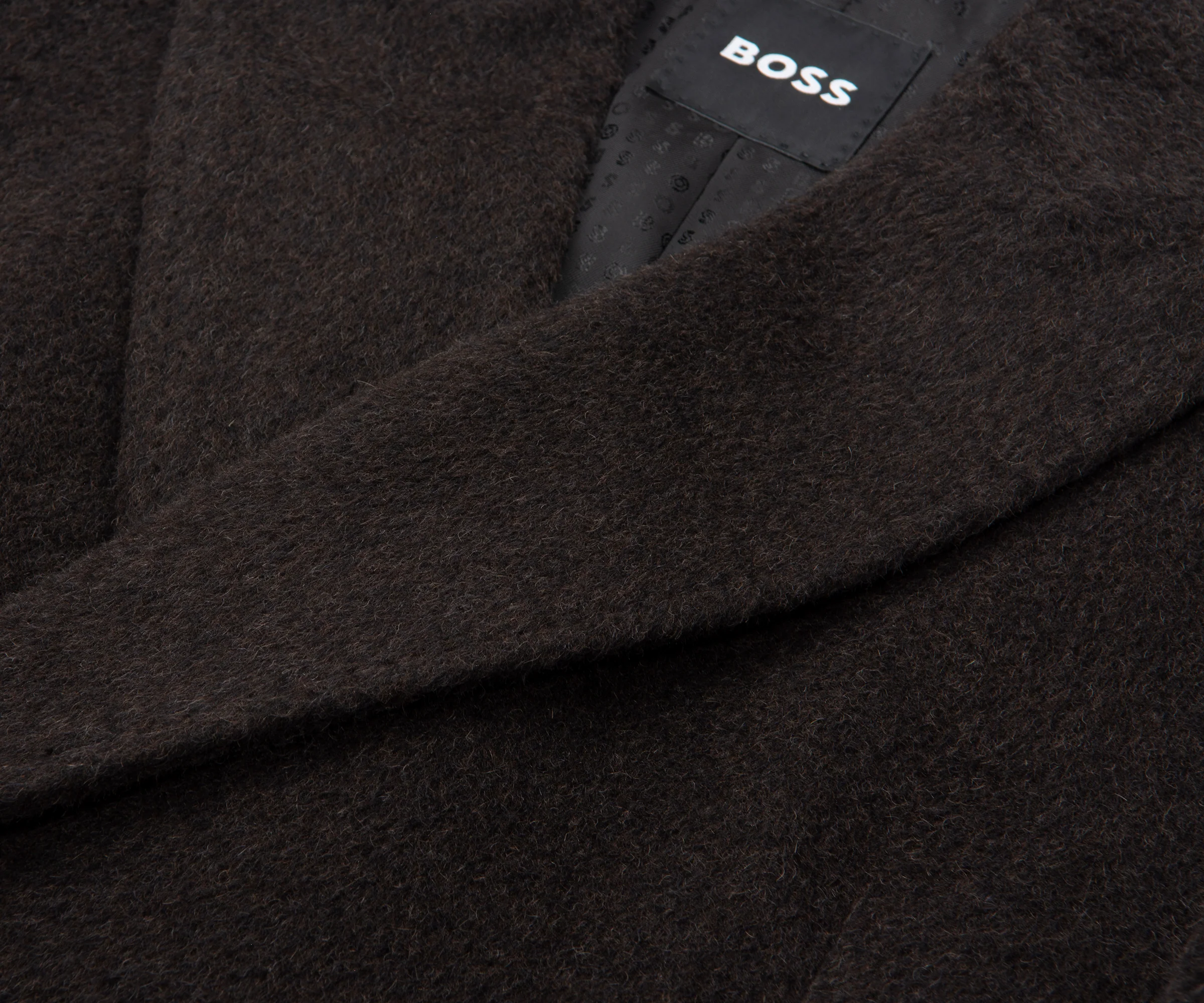 Boss Hyde DB Brown Double Breasted Trench Coat - Image 3