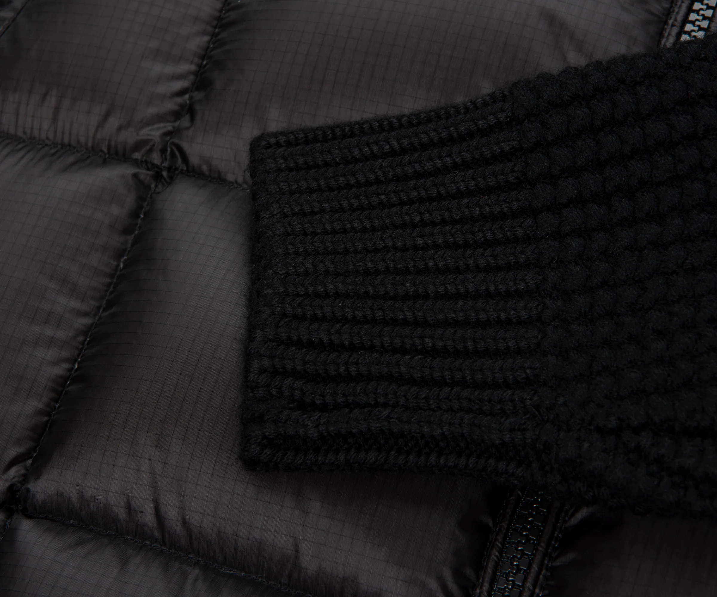 C.P. Company Black Merino Wool Goggle Hooded Puffer Jacket - Image 6