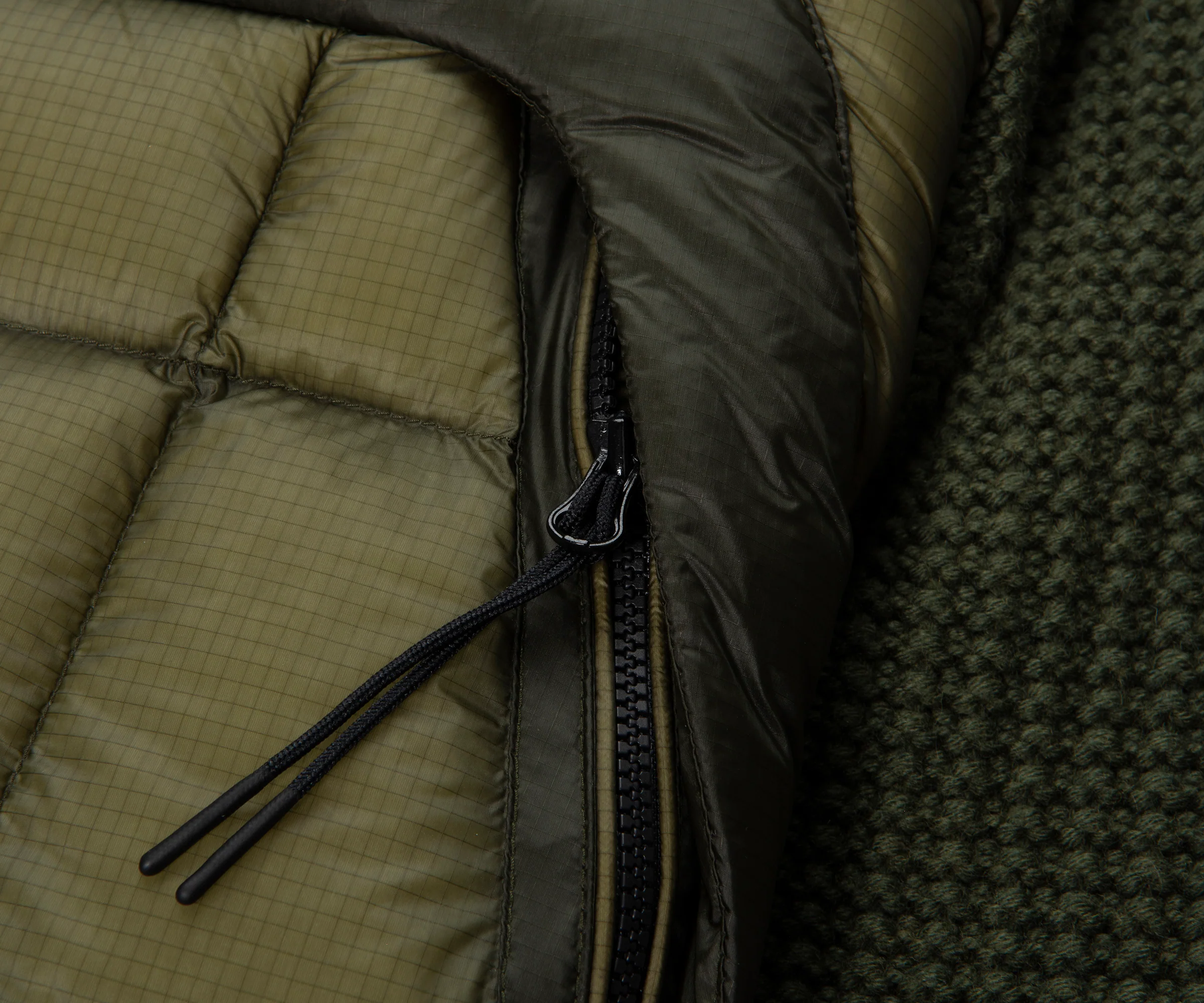 C.P. Company Green Merino Wool Goggle Hooded Puffer Jacket - Image 6