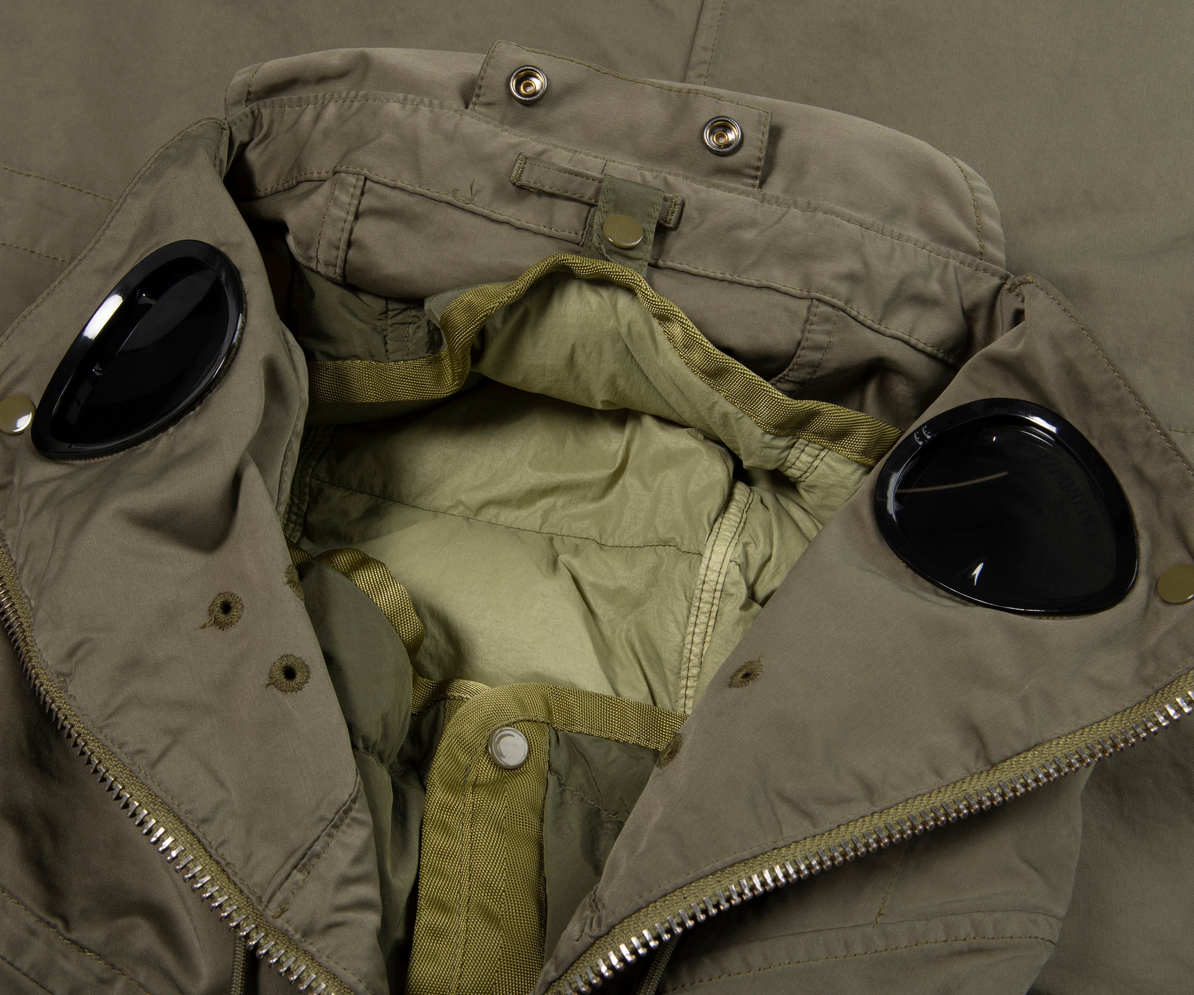C.P. Company Green Twill Hooded Parka - Image 2