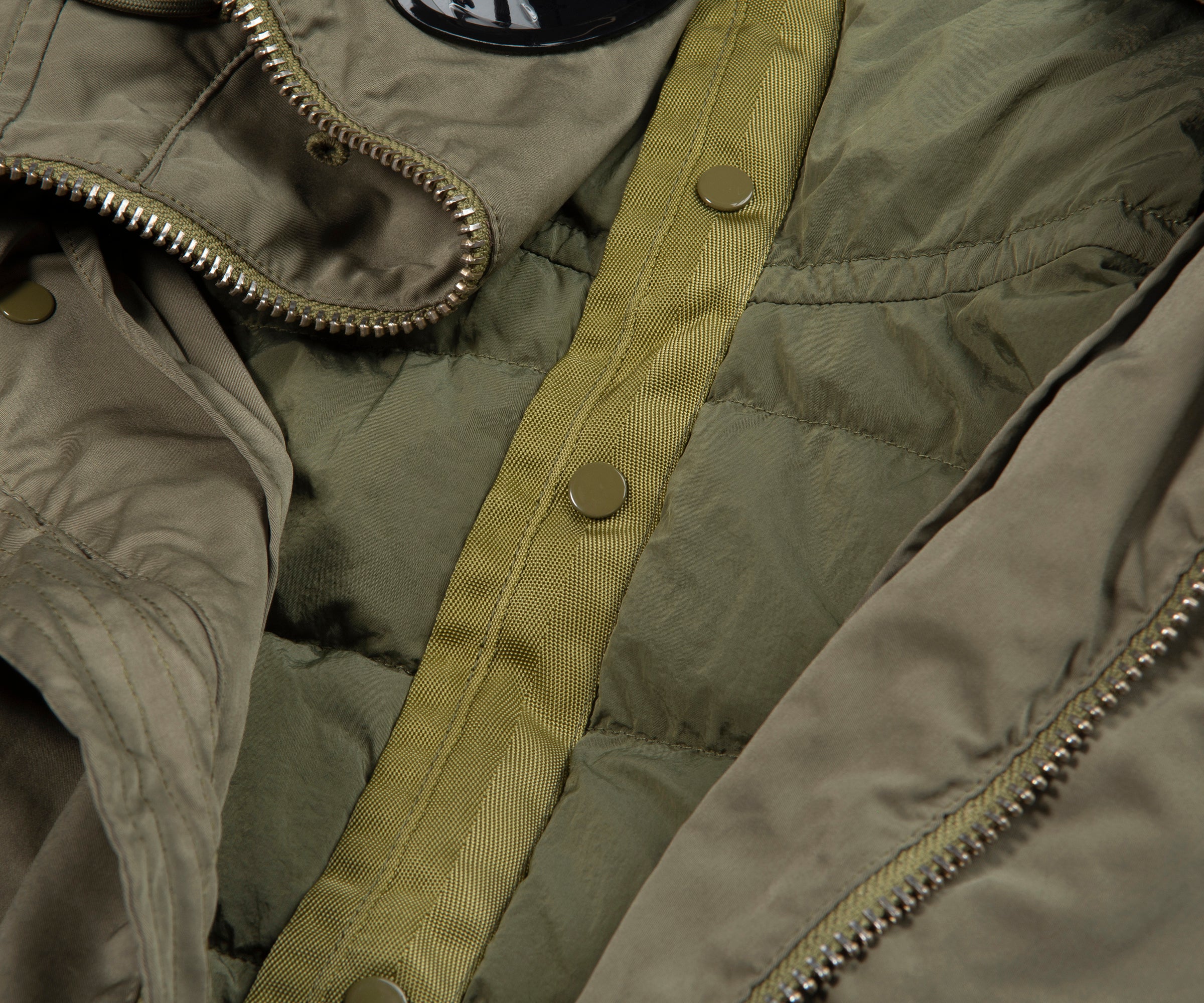C.P. Company Green Twill Hooded Parka - Image 3