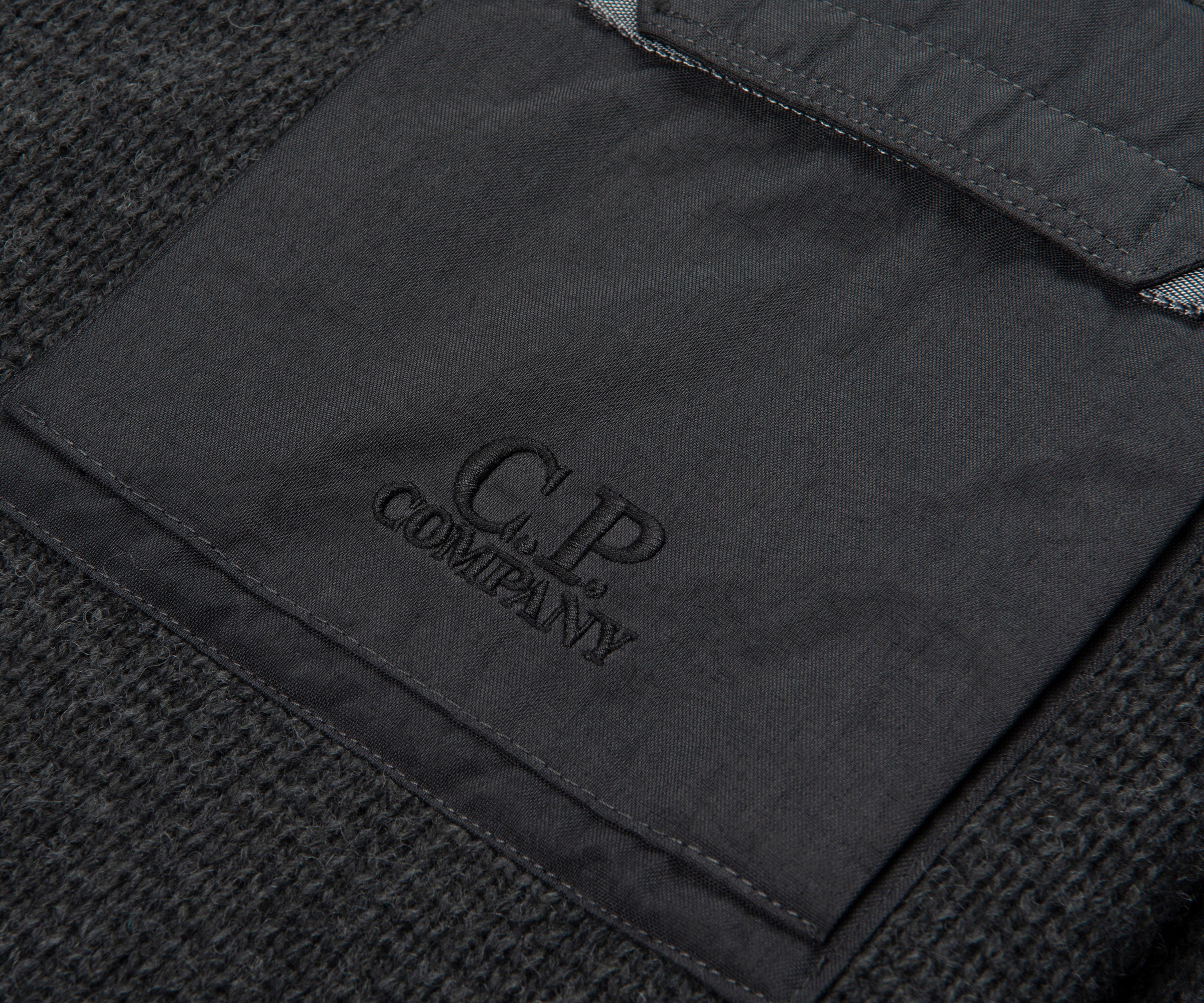 C.P. Company Grey Chest Pocket Knitted Sweater - Image 3