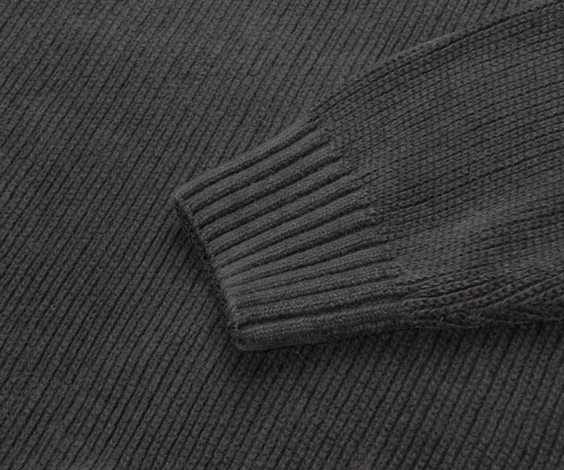 C.P. Company Grey Heavy Knitted LS Polo - Image 4