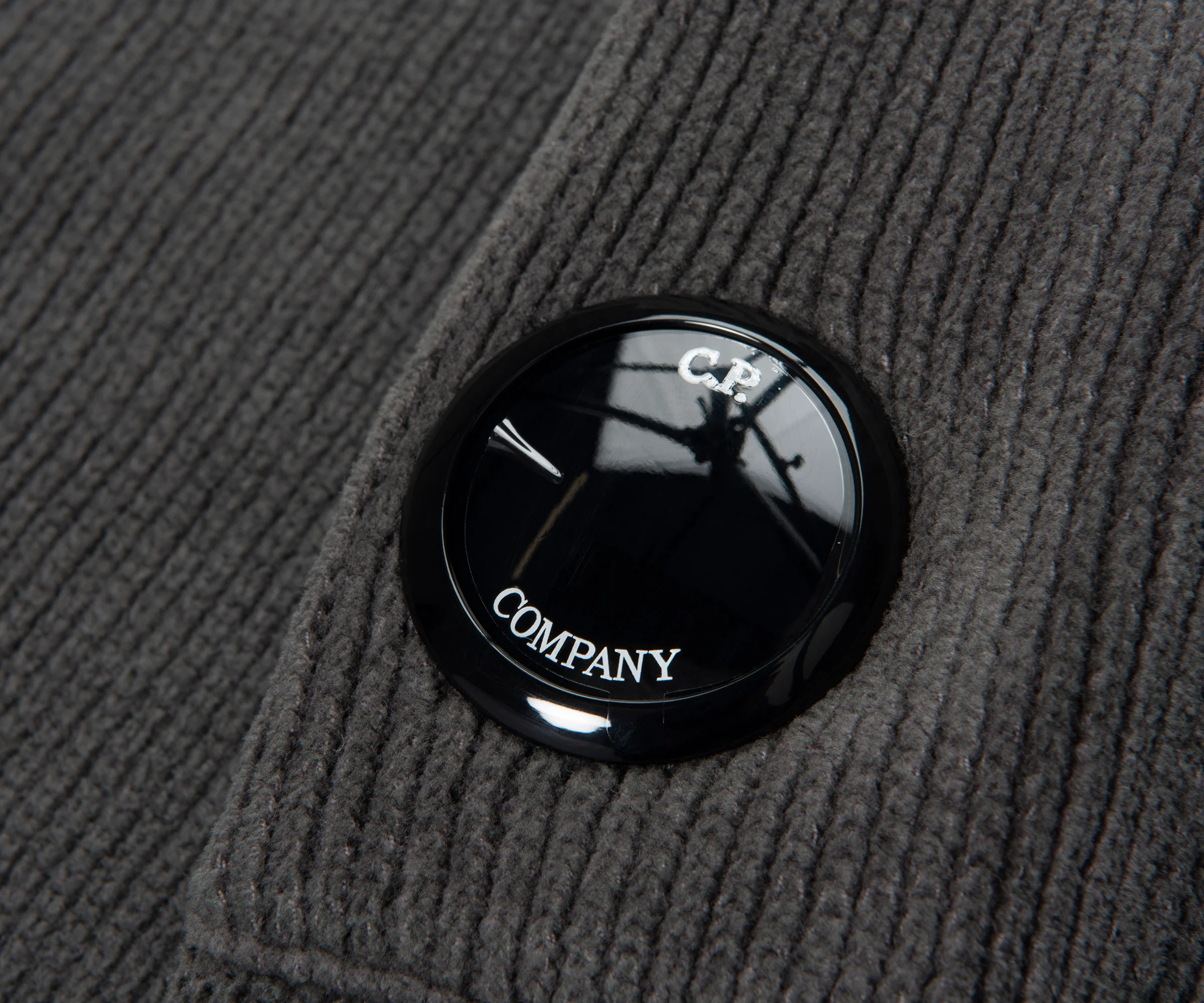 C.P. Company Grey Heavy Knitted LS Polo - Image 5