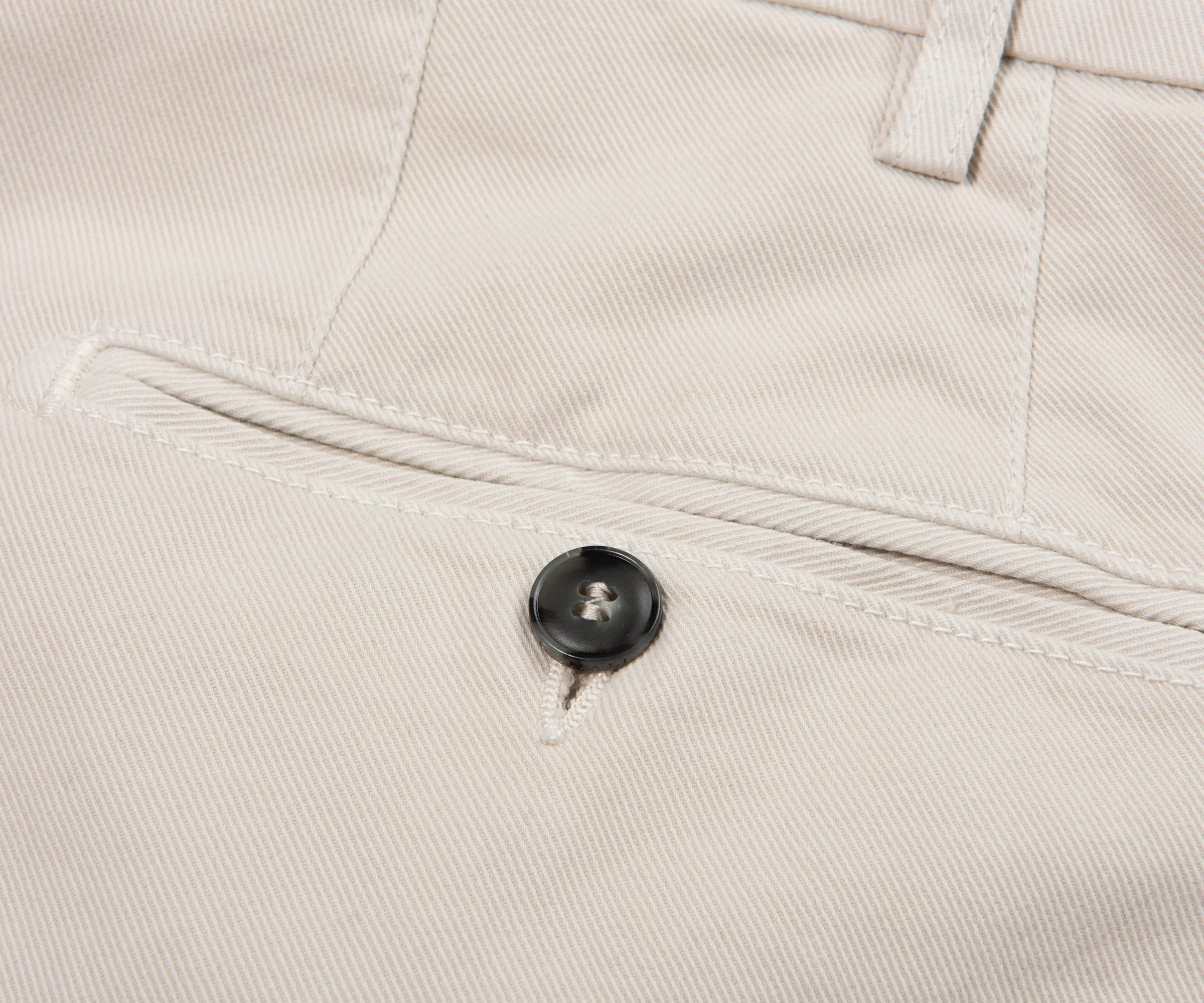Canali Cream Soft Cotton Trousers - Image 3