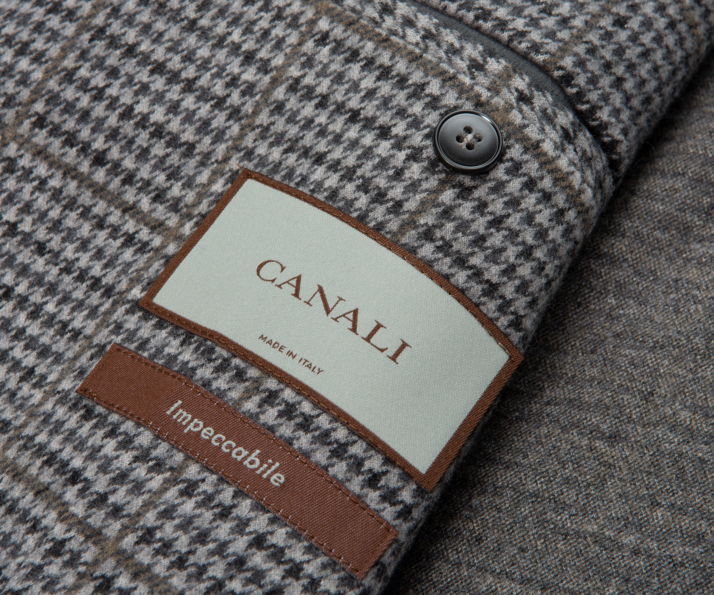 Canali Grey Impeccable Checked Soft Wool Blazer Jacket - Image 4