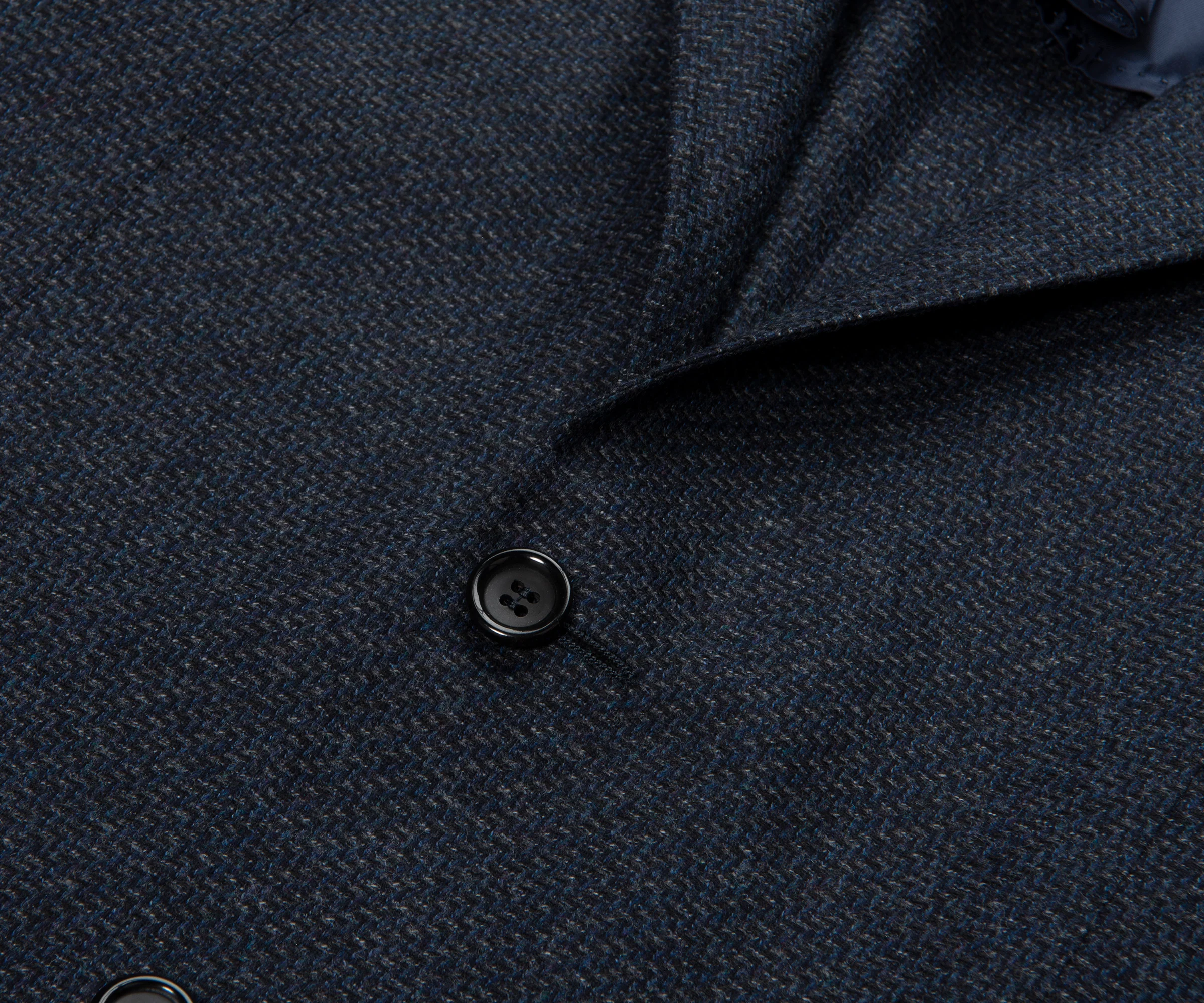Canali Navy Kei Style Soft Wool Blazer Jacket - Image 3