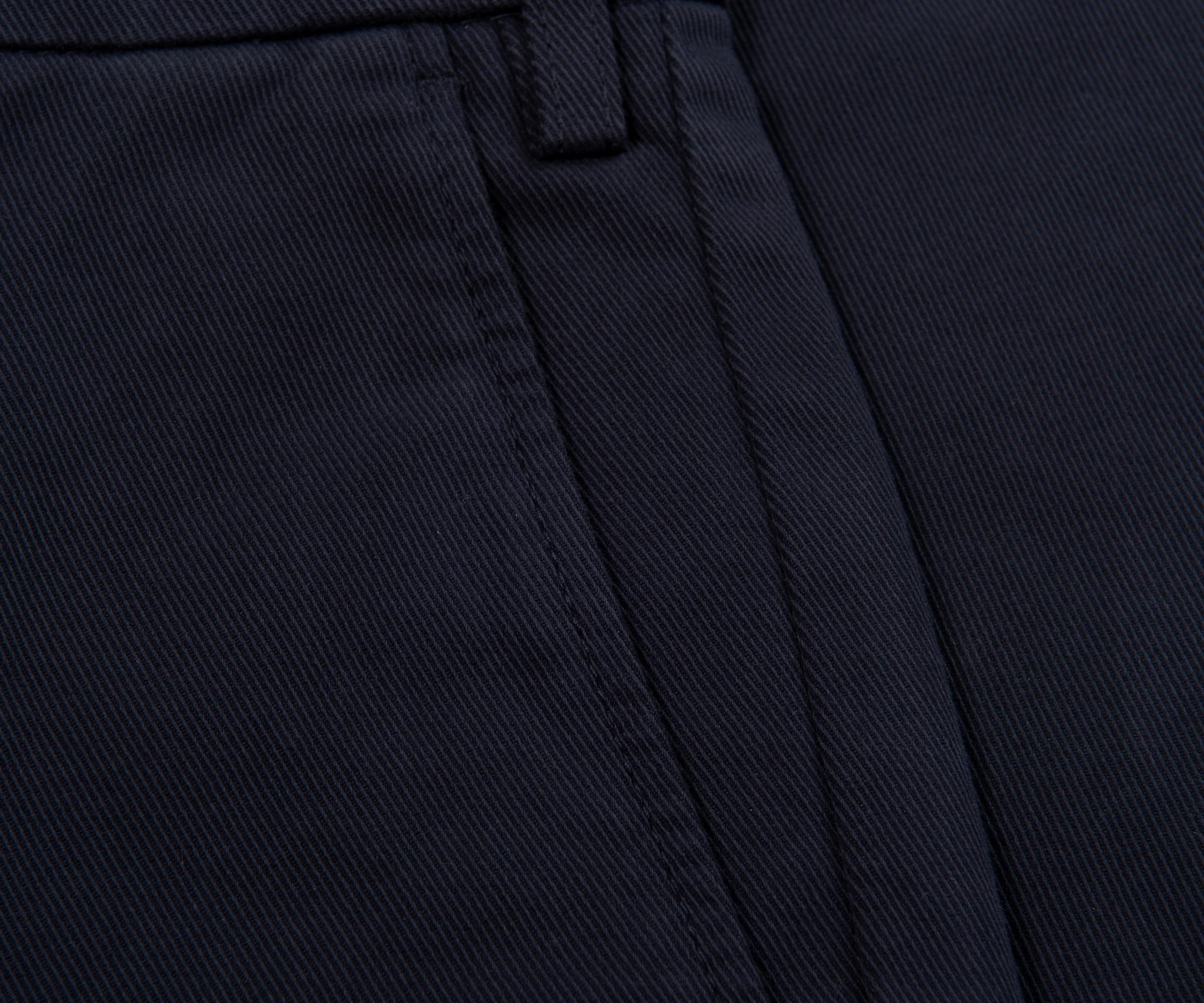 Canali Navy Soft Cotton Trousers - Image 3