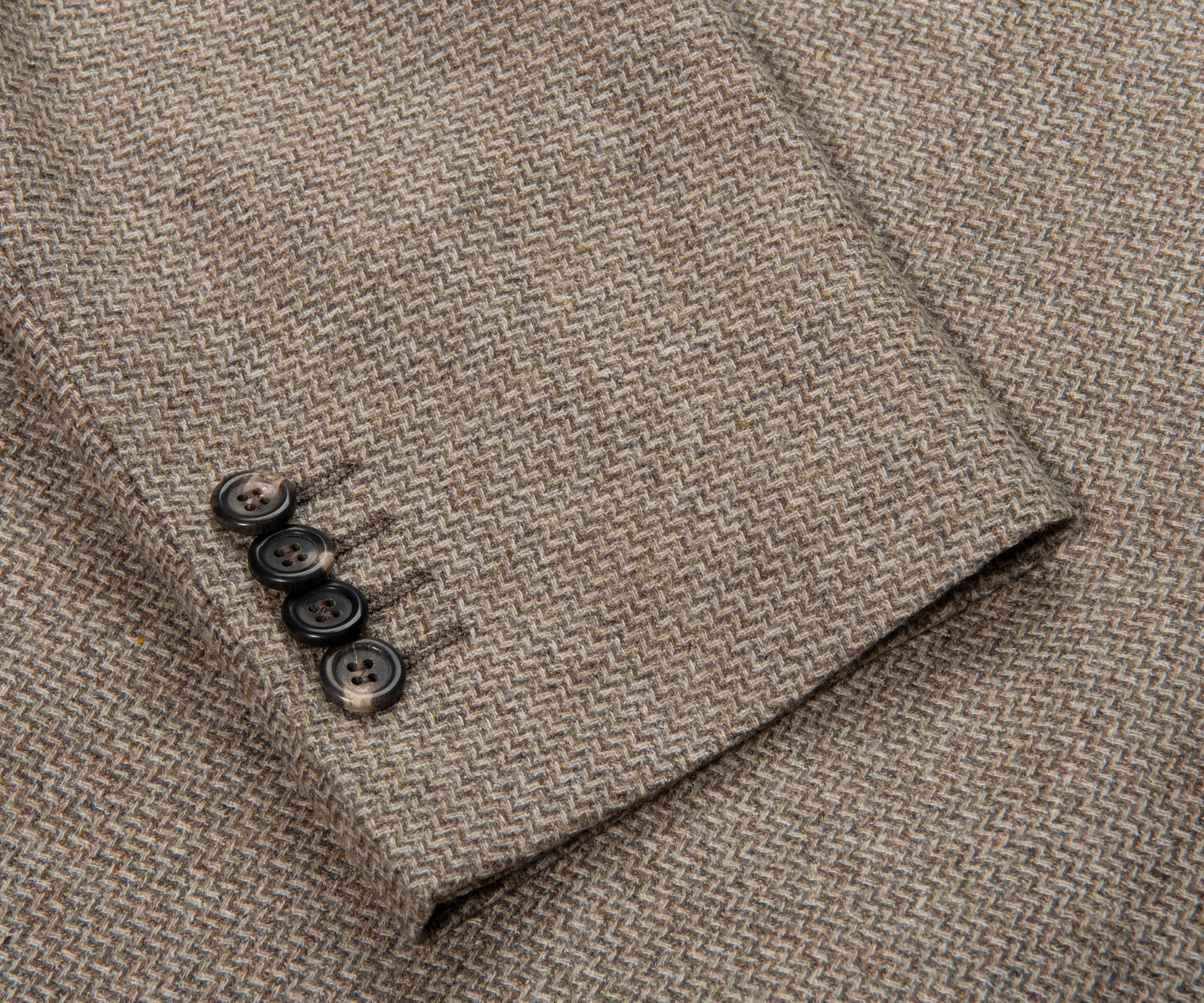 Canali Sand Kei Style Chevron Blazer Jacket - Image 5