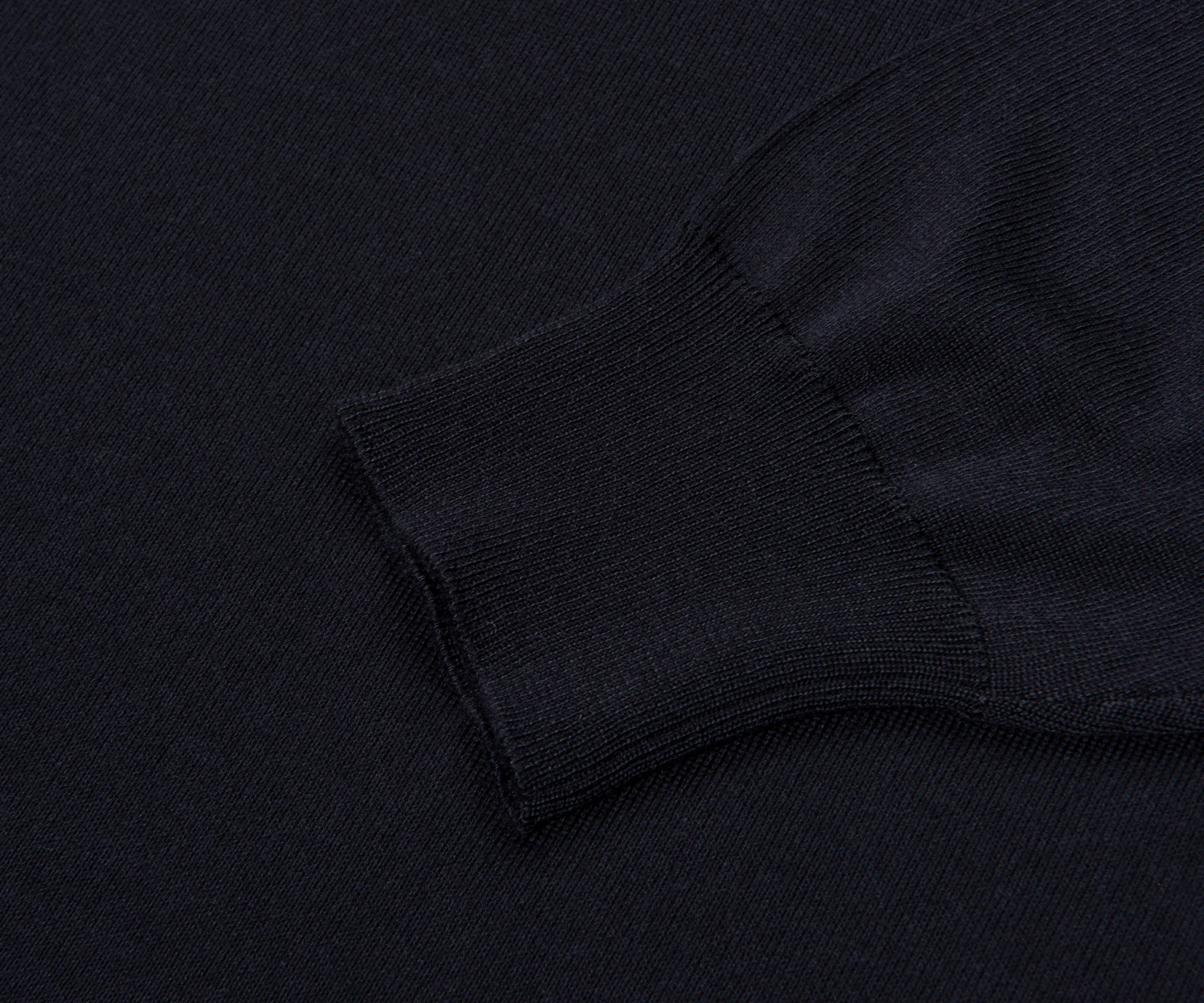 Filippo Navy Merino Wool Polo - Image 4