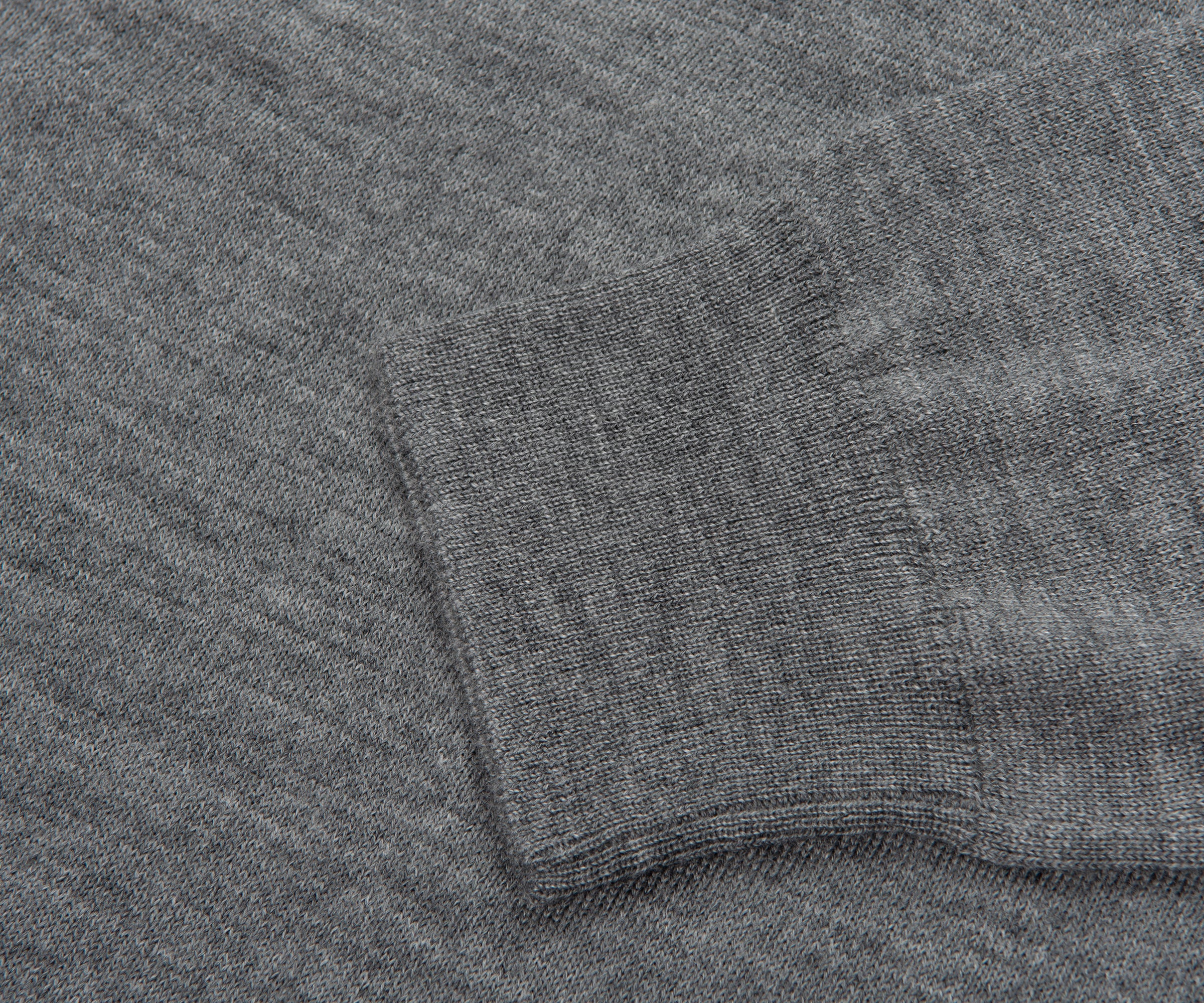 Ralph Lauren Grey Merino Wool L/S Polo - Image 5