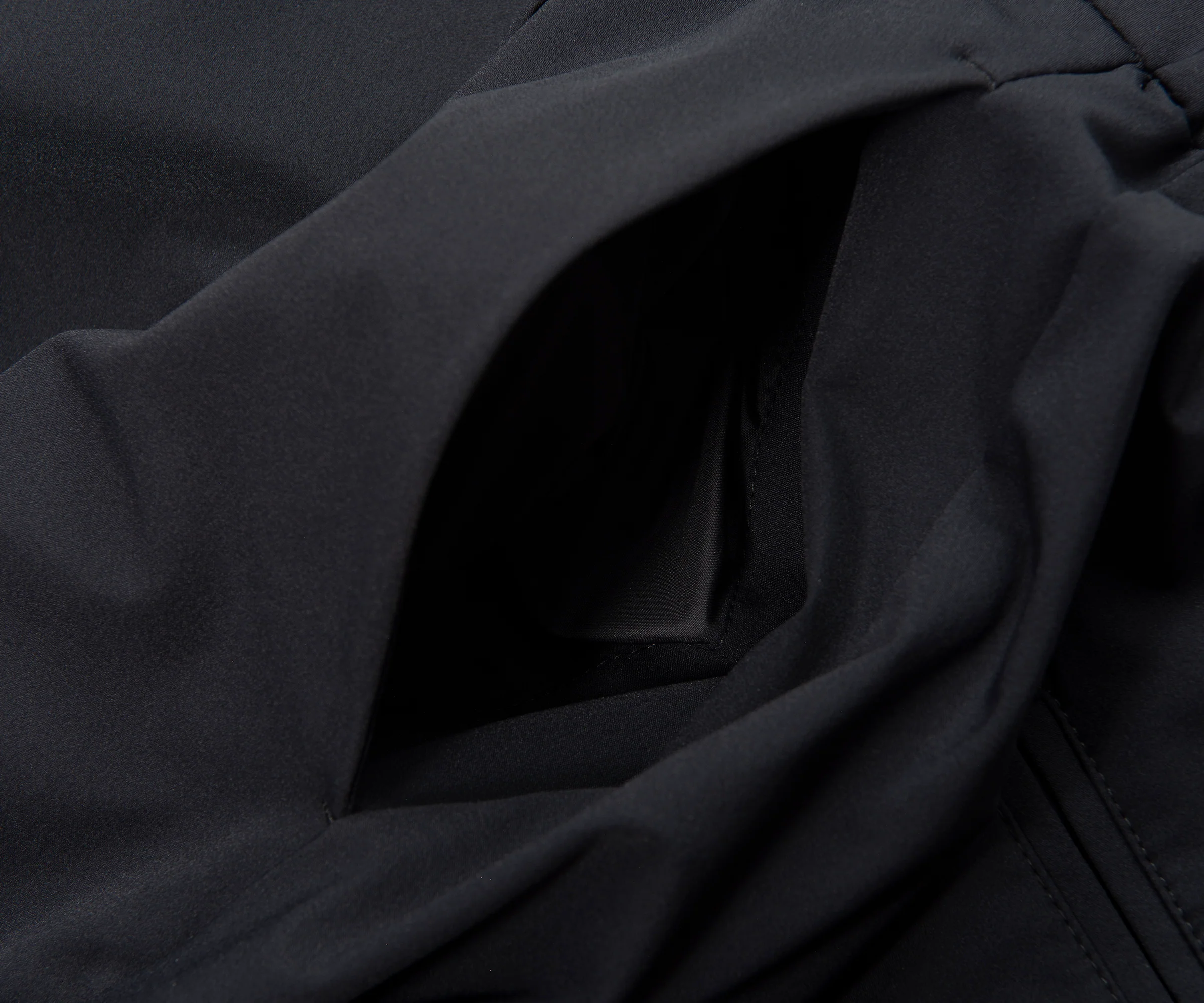 Herno Black Nylon Tie Waist Trousers - Image 5
