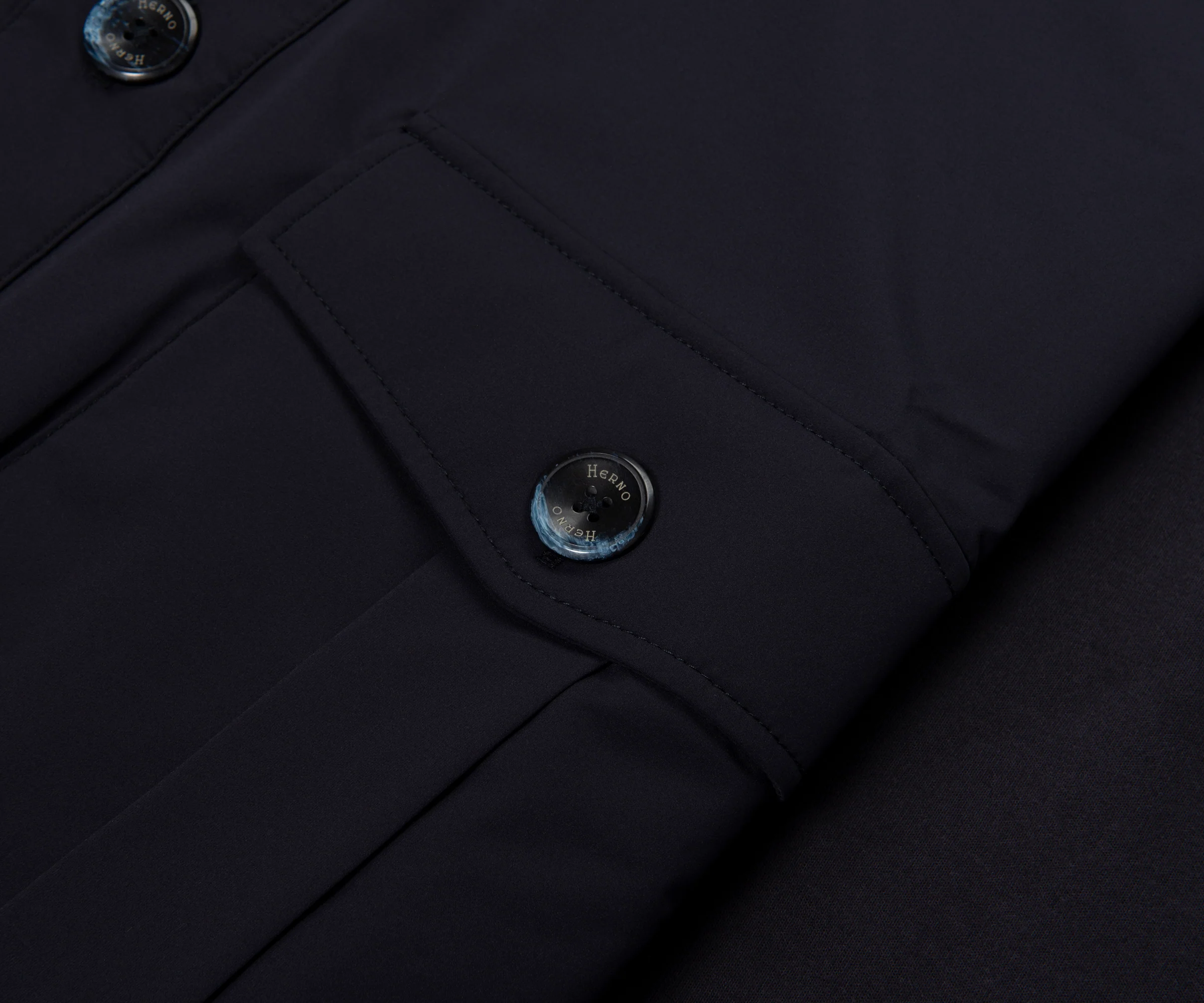 Herno Navy Blouson Full Button Jacket - Image 5