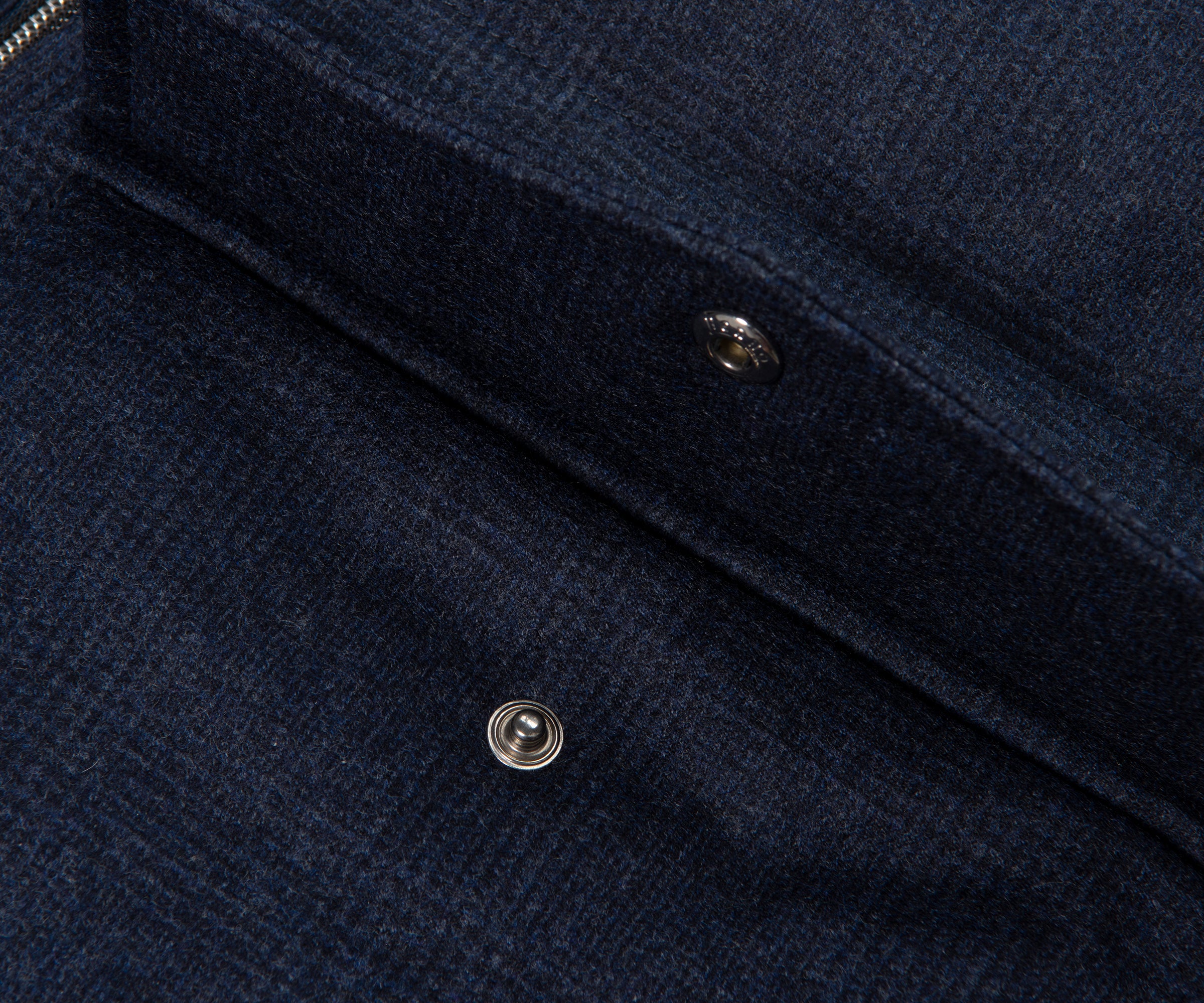 Herno Navy Checked Wool Puffer Bomber - Image 7