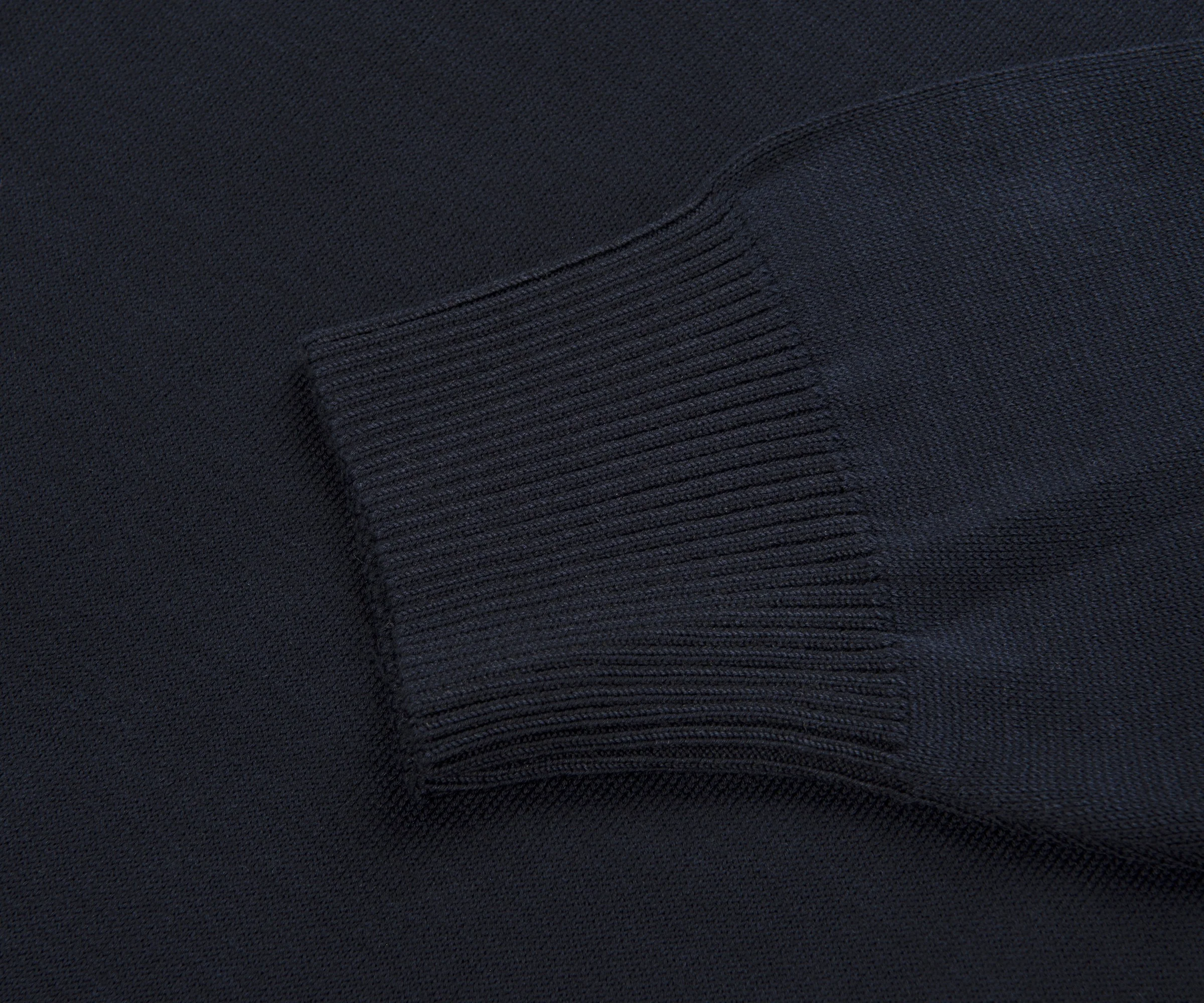 Herno Navy Nylon Hooded Knit Sweater - Image 3