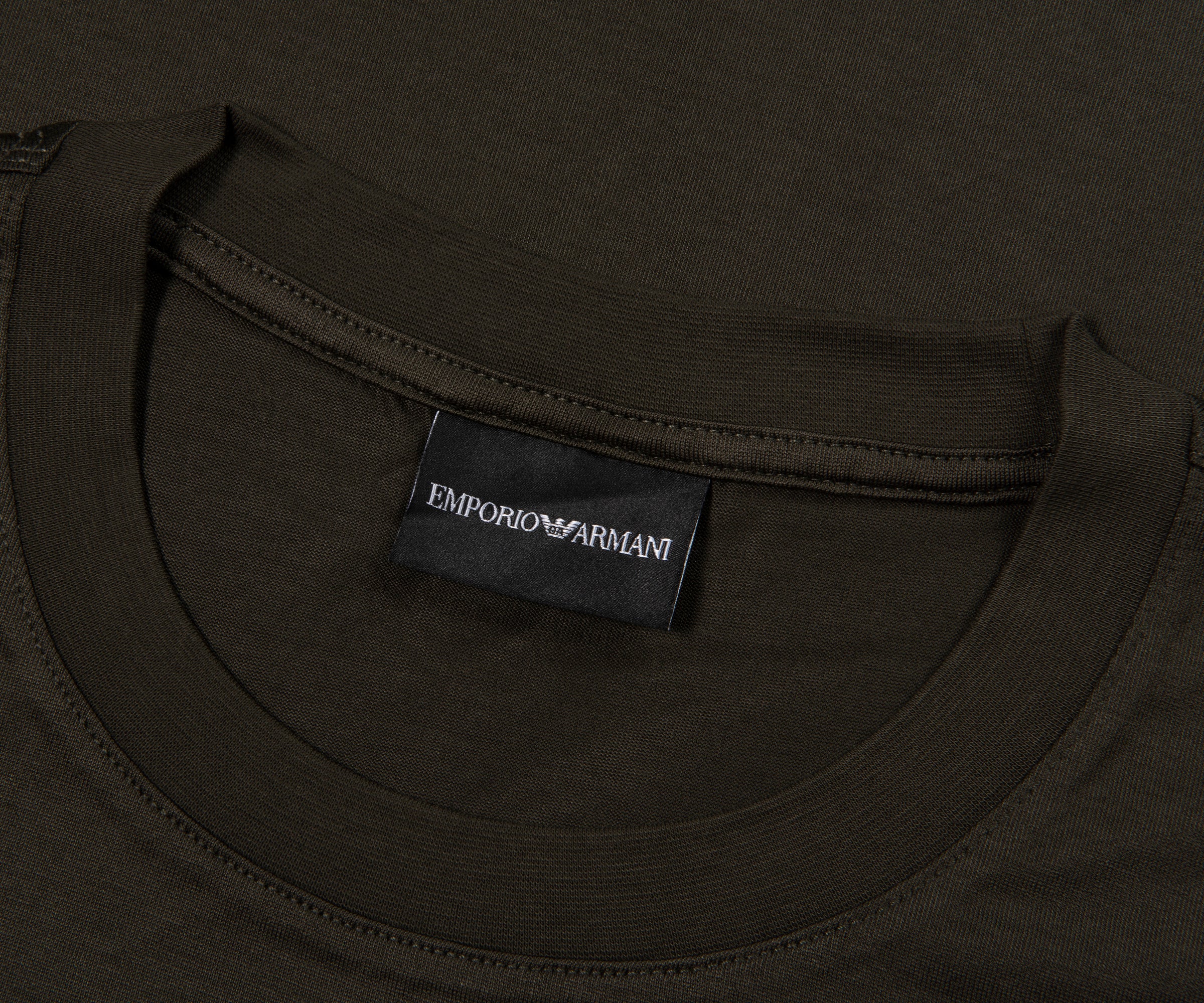 Emporio Armani Khaki Milano T-Shirt - Image 2