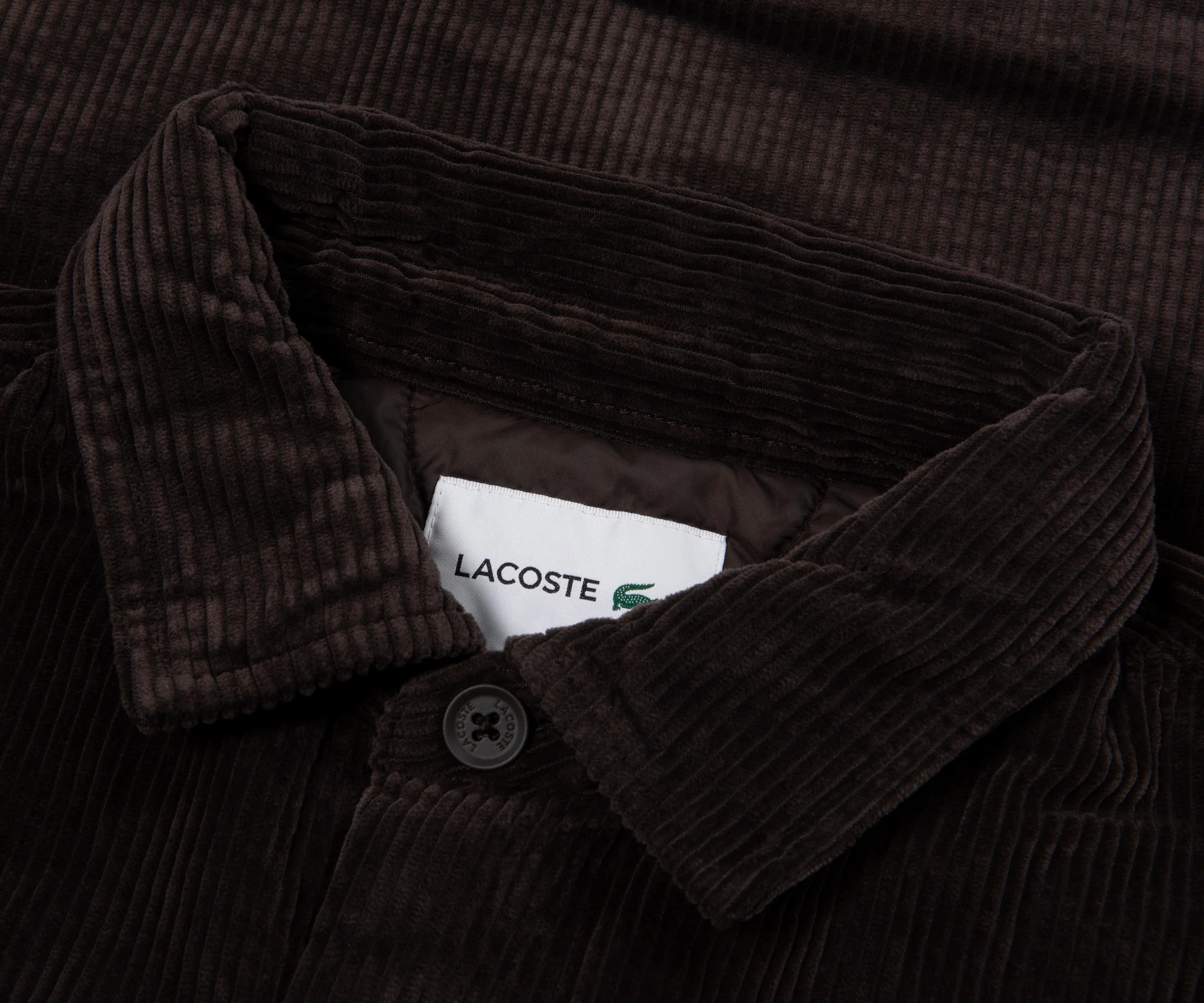 Lacoste Brown Cord Overshirt - Image 2