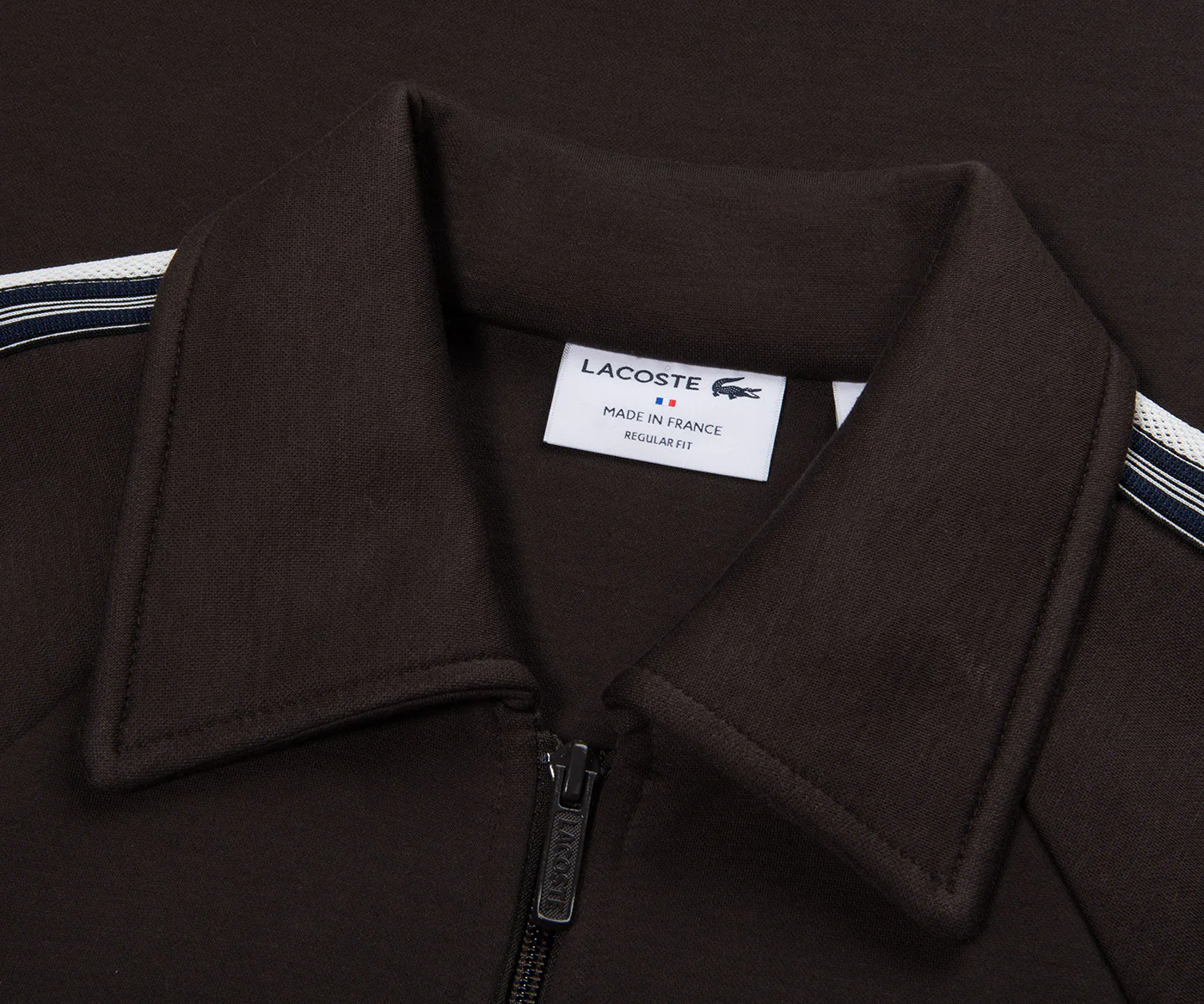 Lacoste Brown Zipped Track-Top - Image 2