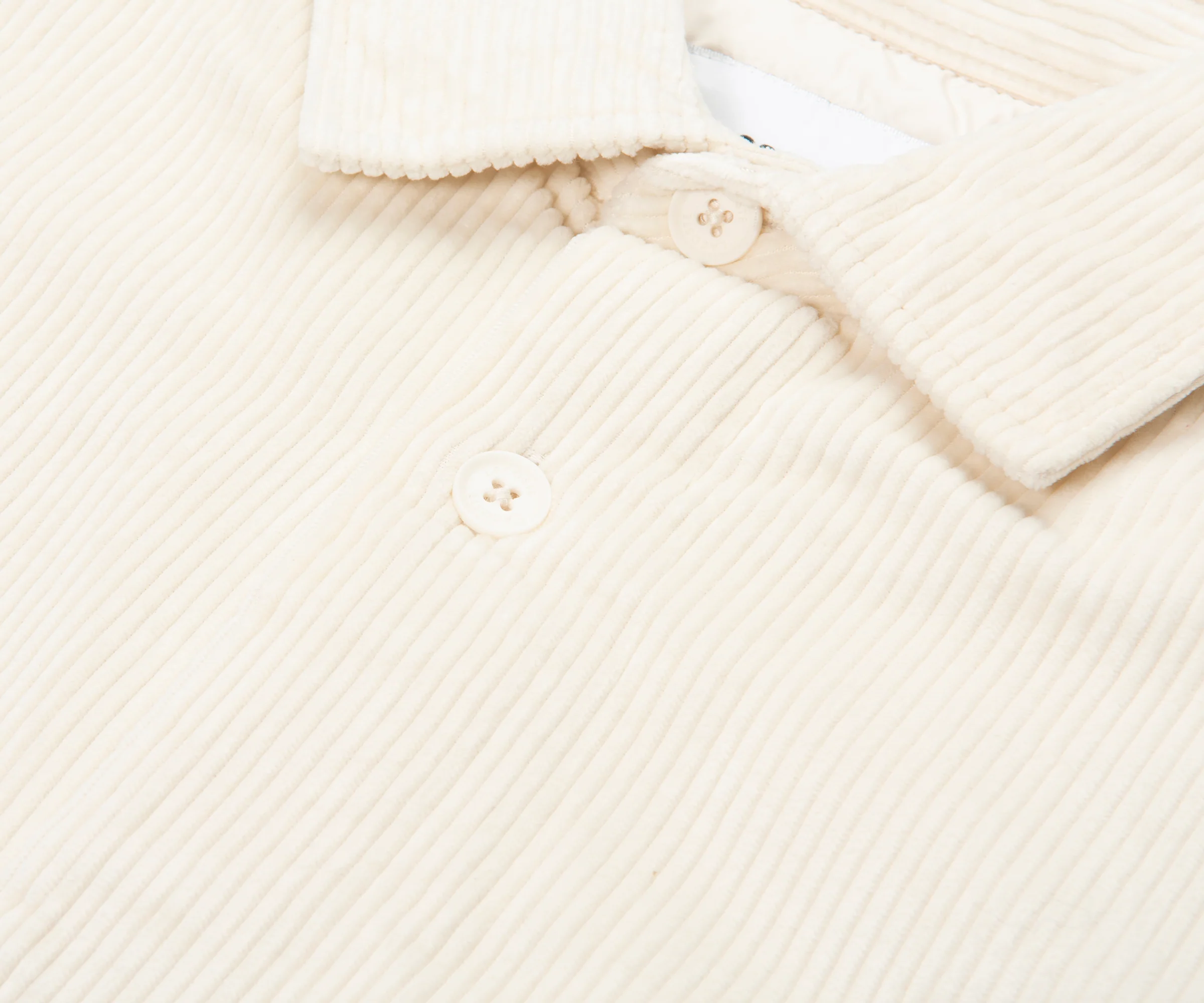 Lacoste Cream Cord Overshirt - Image 3
