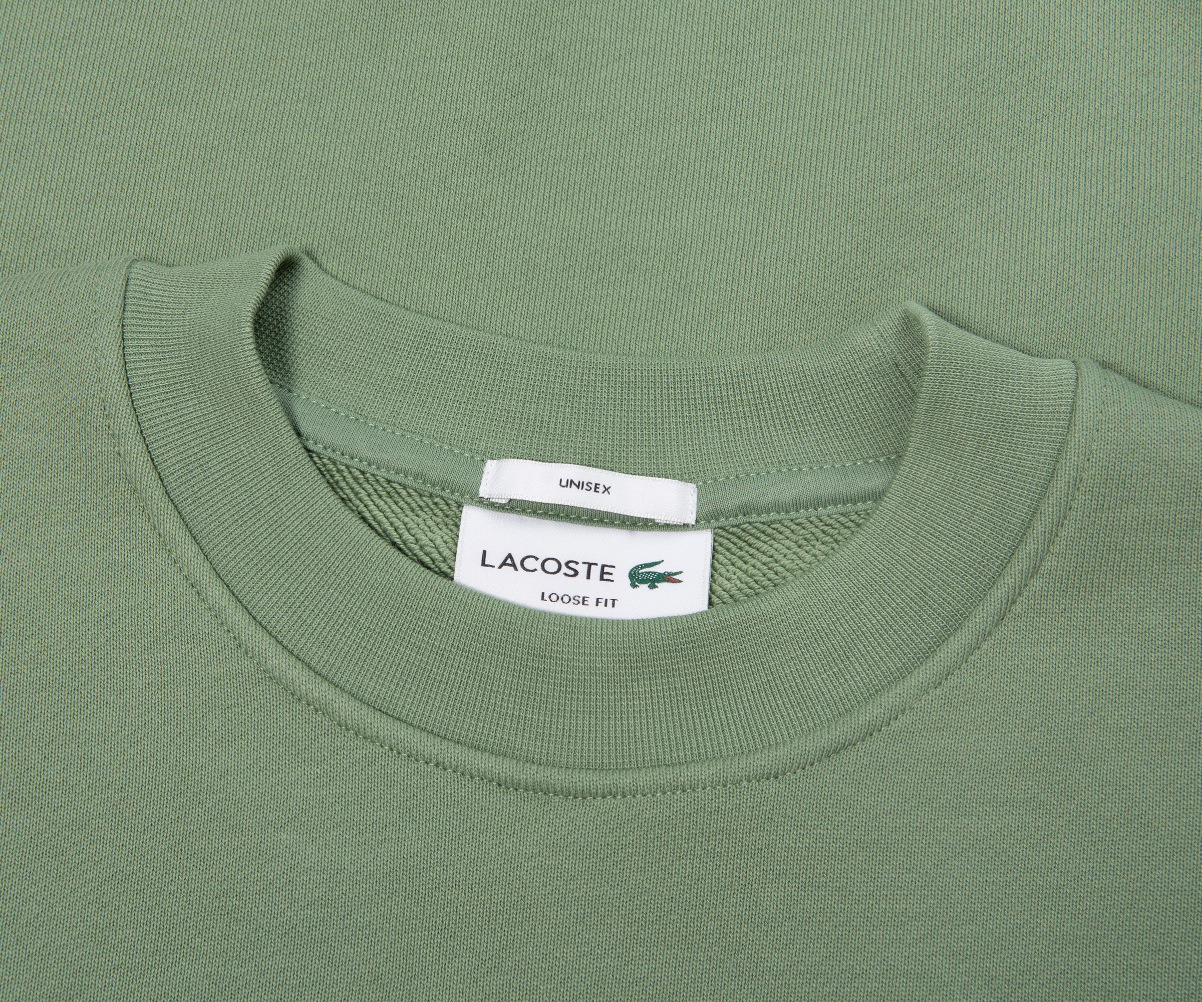 Lacoste Green Loose Fit Heavy Fleece Sweatshirt - Image 2