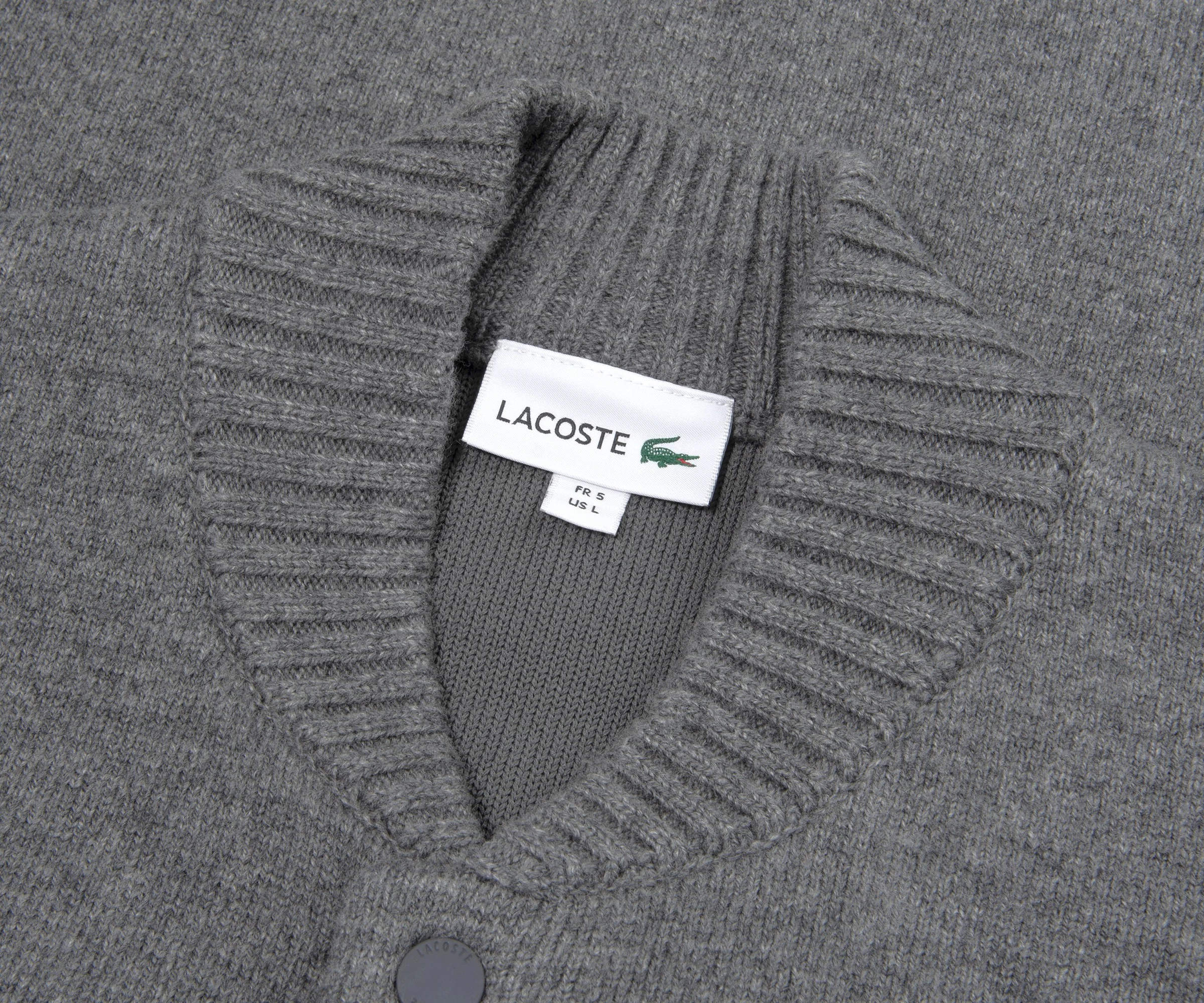 Lacoste Grey Heavy Bomber Jacket - Image 2
