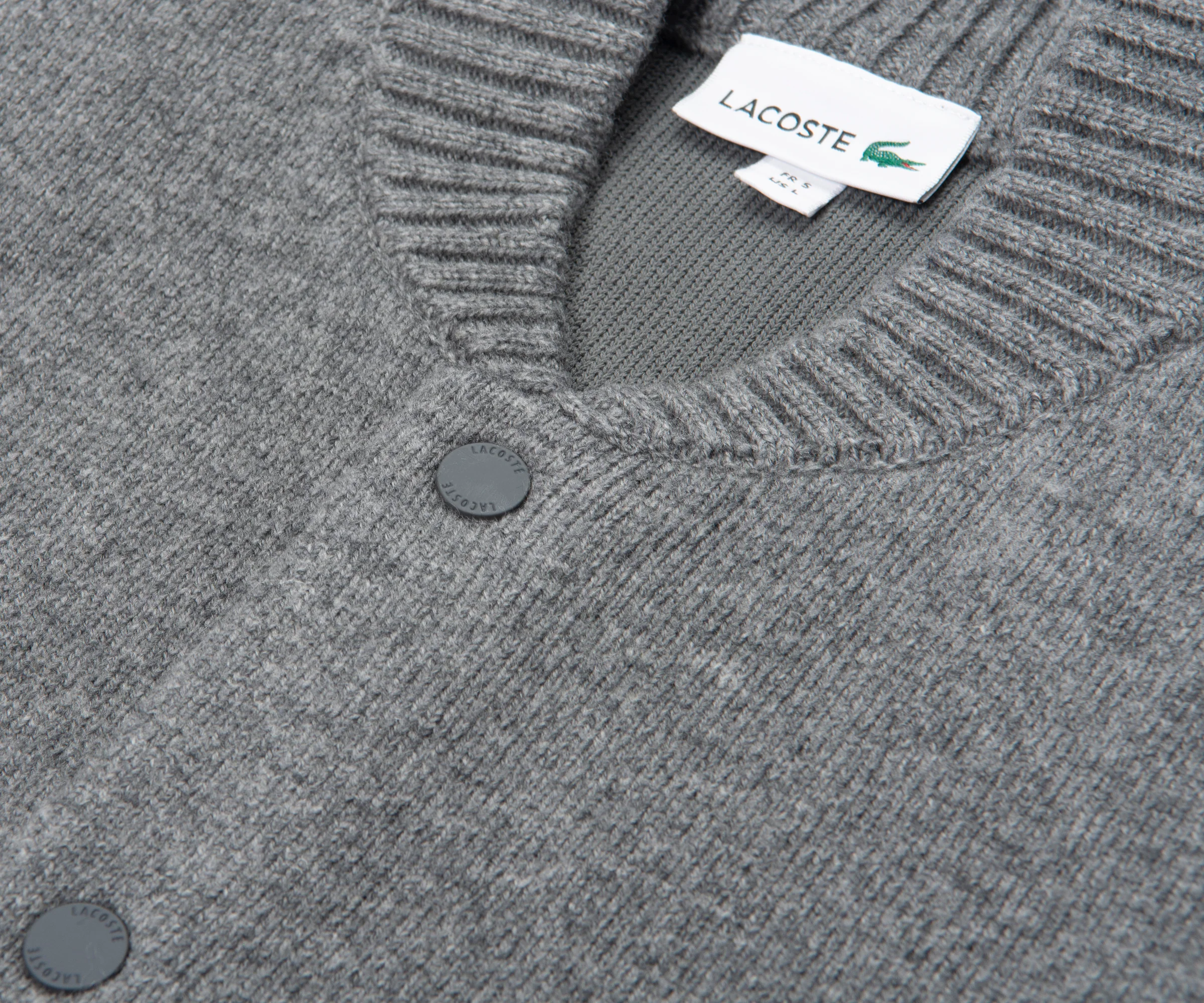 Lacoste Grey Heavy Bomber Jacket - Image 3