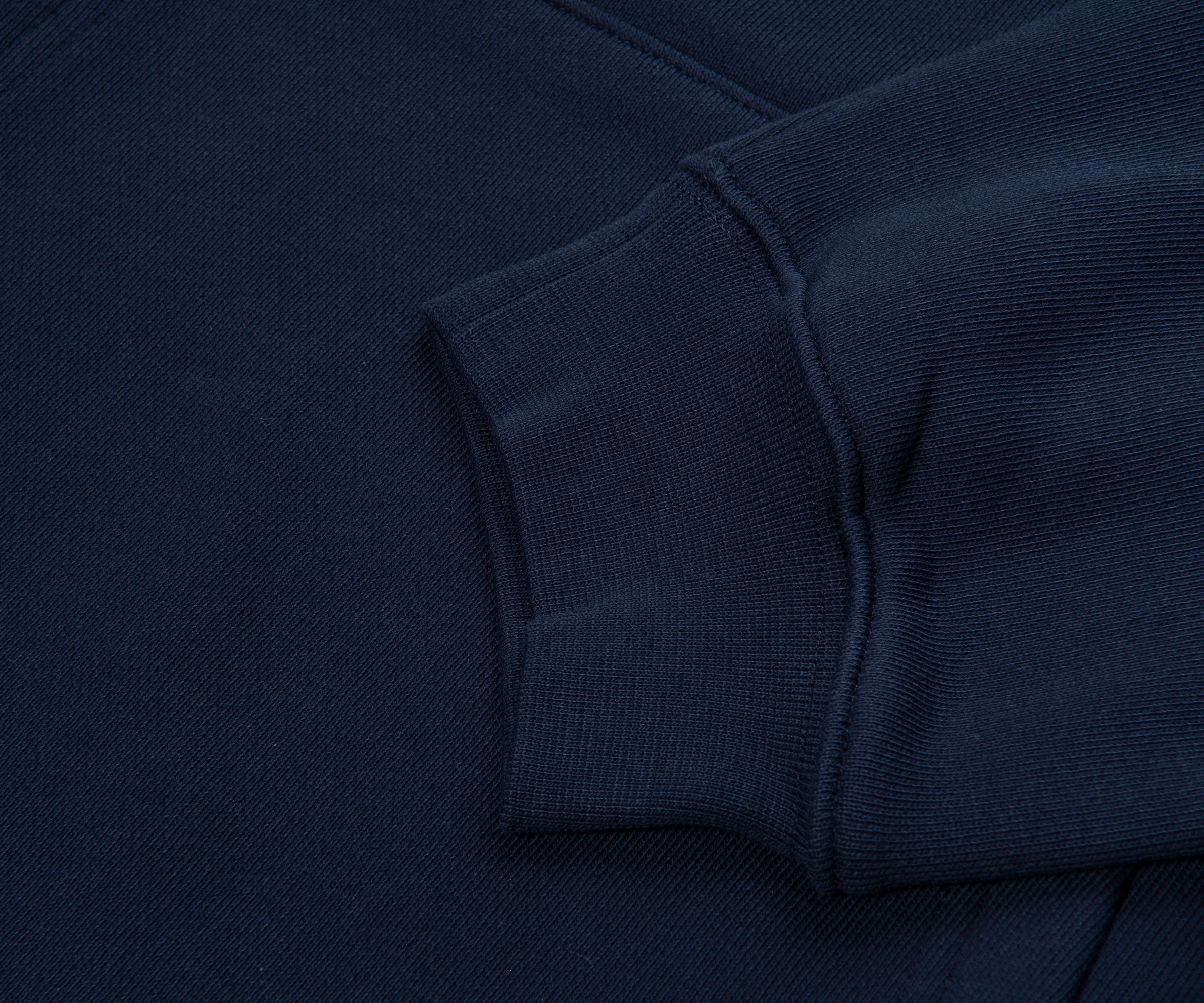 Lacoste Navy Heavy Fleece Hoodie - Image 5