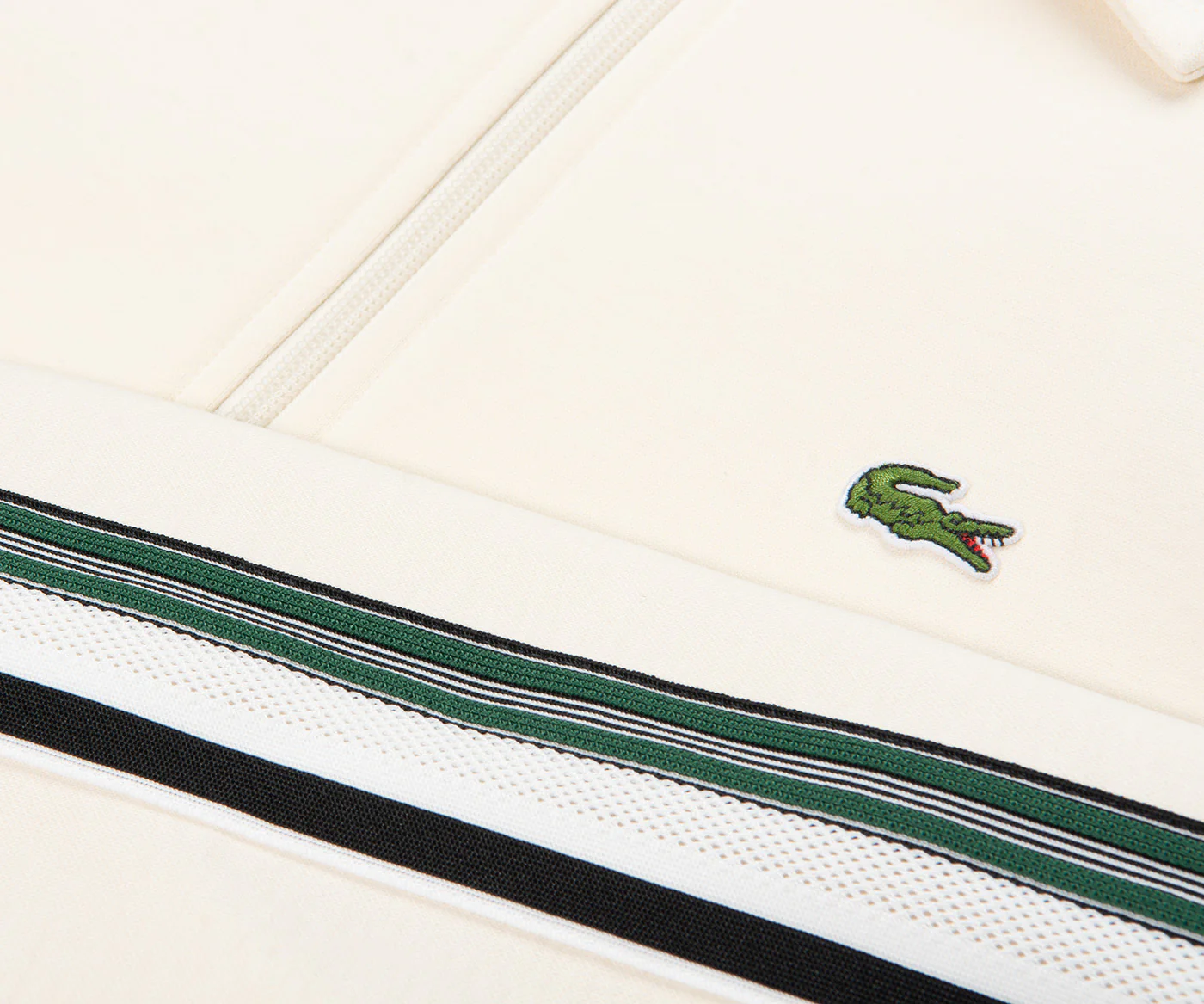 Lacoste White Zipped Track-Top - Image 6