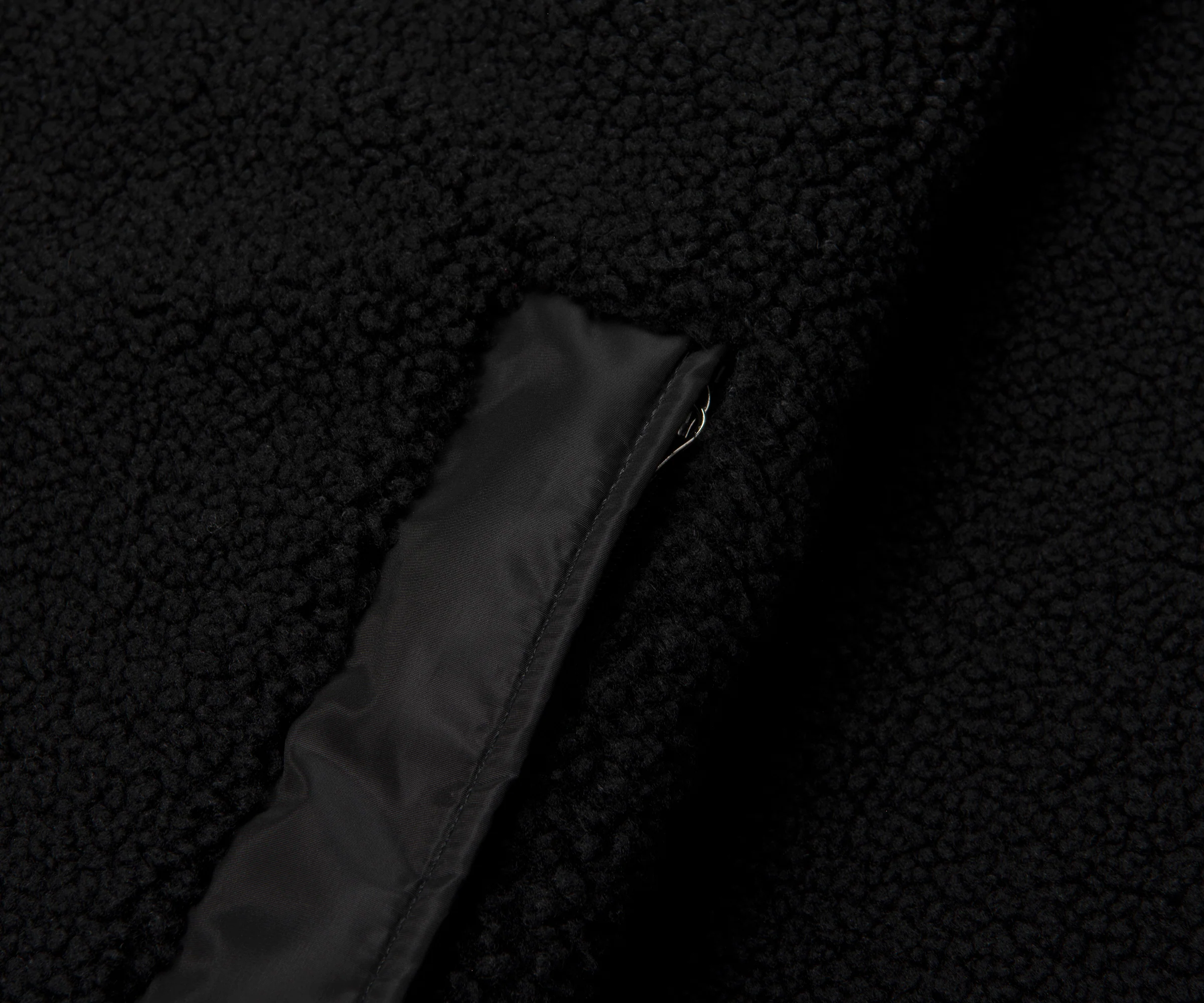 Moncler Black Teddy Zip Up Sweatshirt Chest Pocket - Image 5