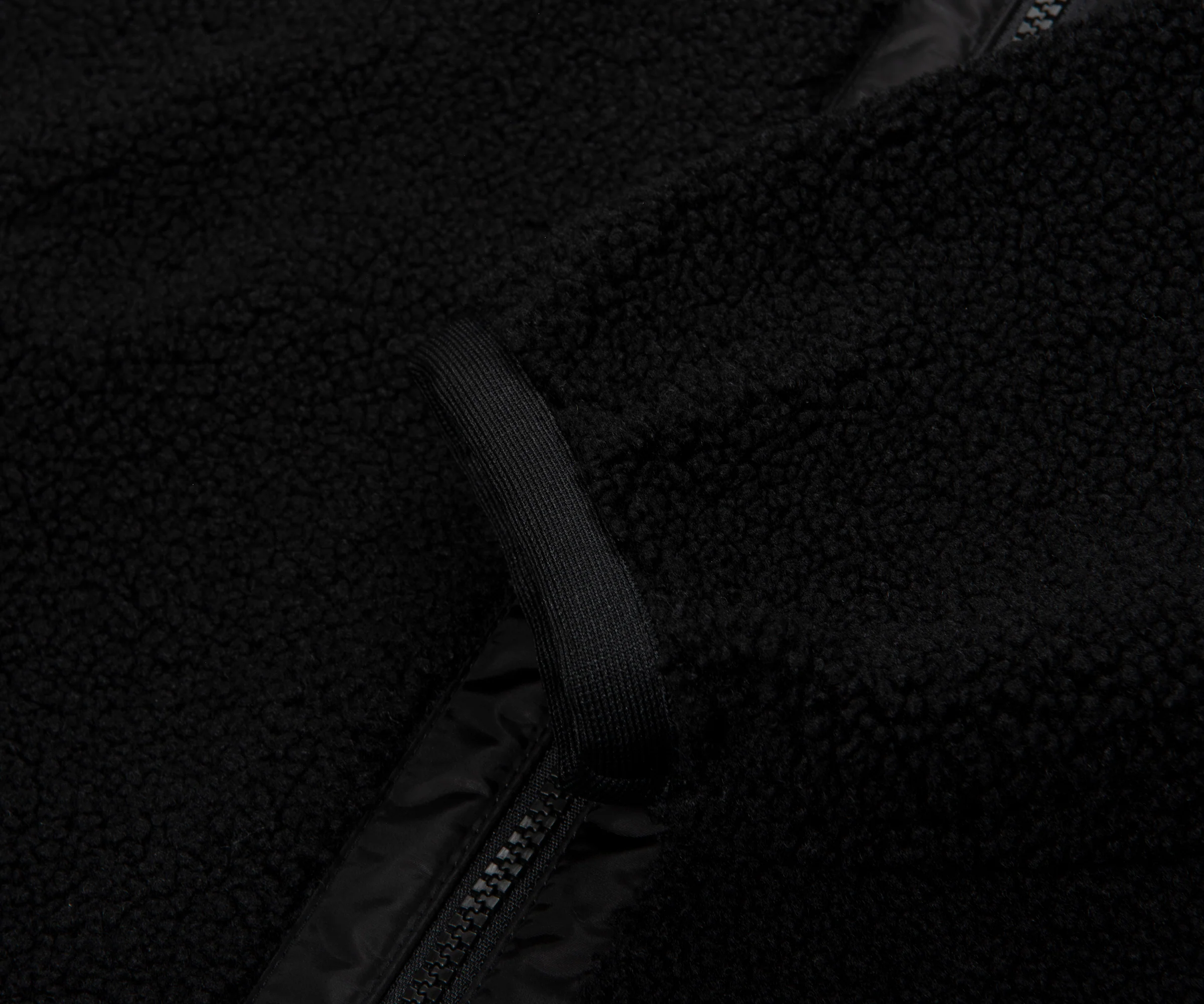 Moncler Black Teddy Zip Up Sweatshirt Chest Pocket - Image 6
