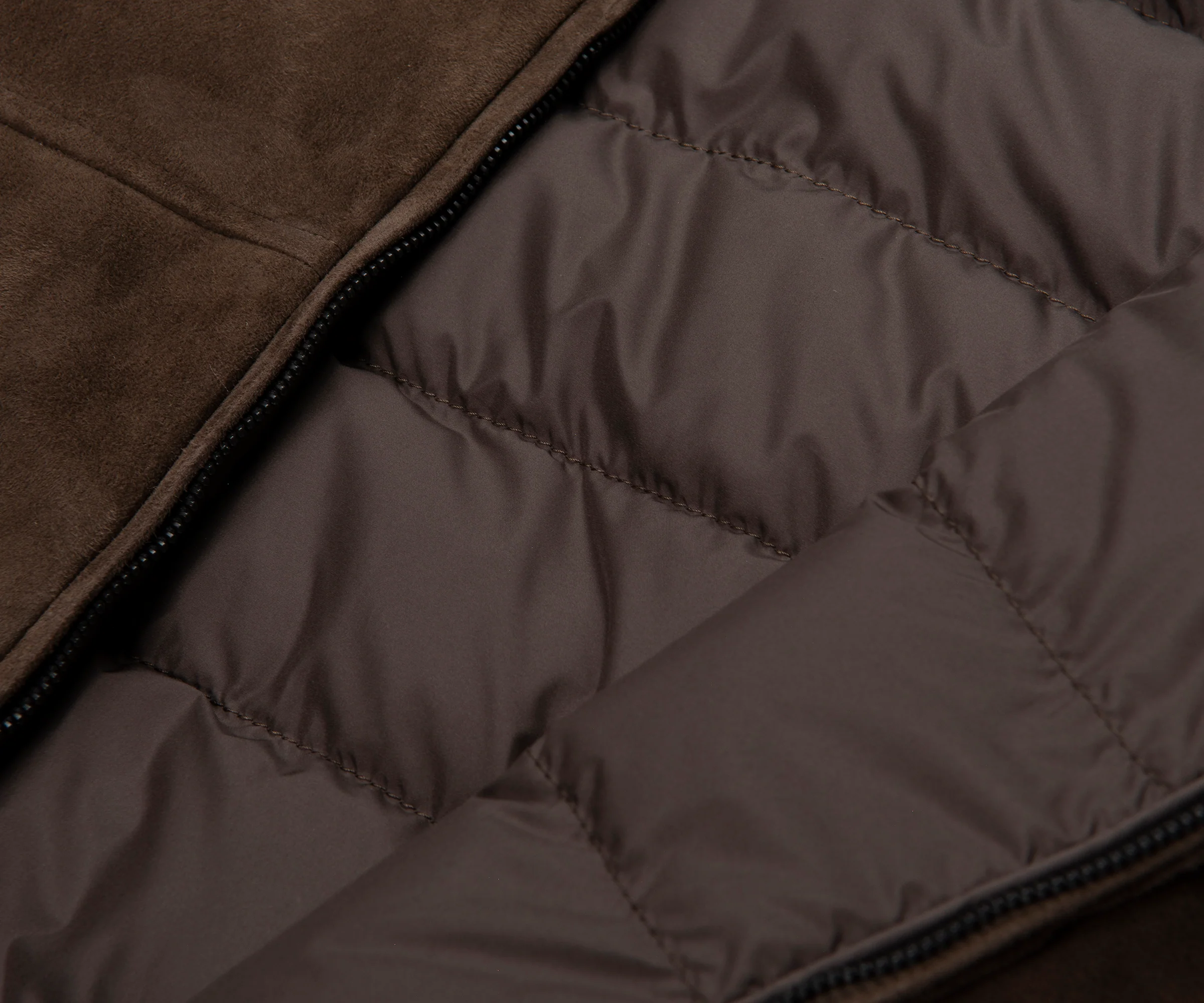 Moncler Brown Cernay Suede Reversible Jacket - Image 4