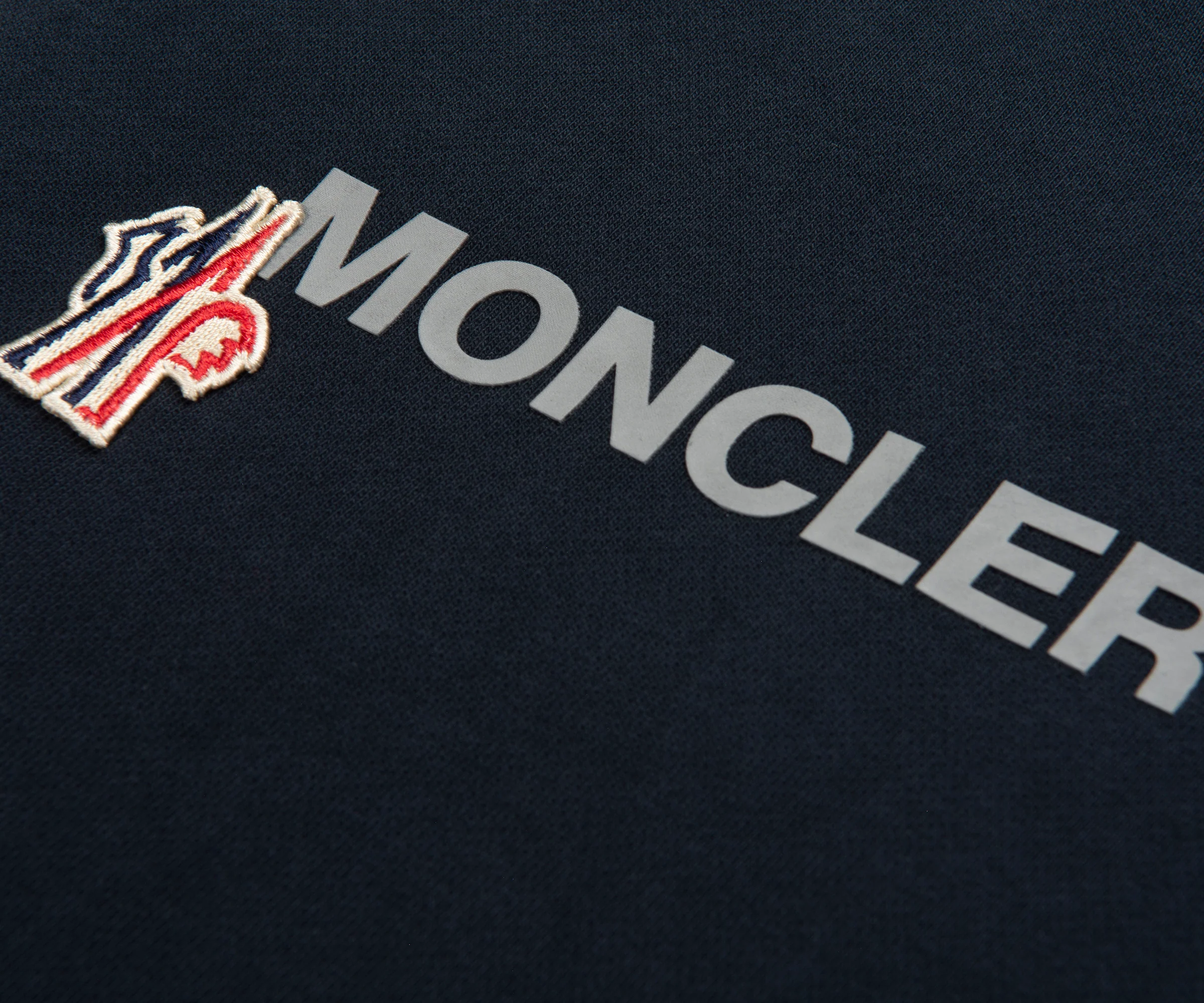 Moncler Grenoble Navy Cappuccio Logo Hoodie - Image 2