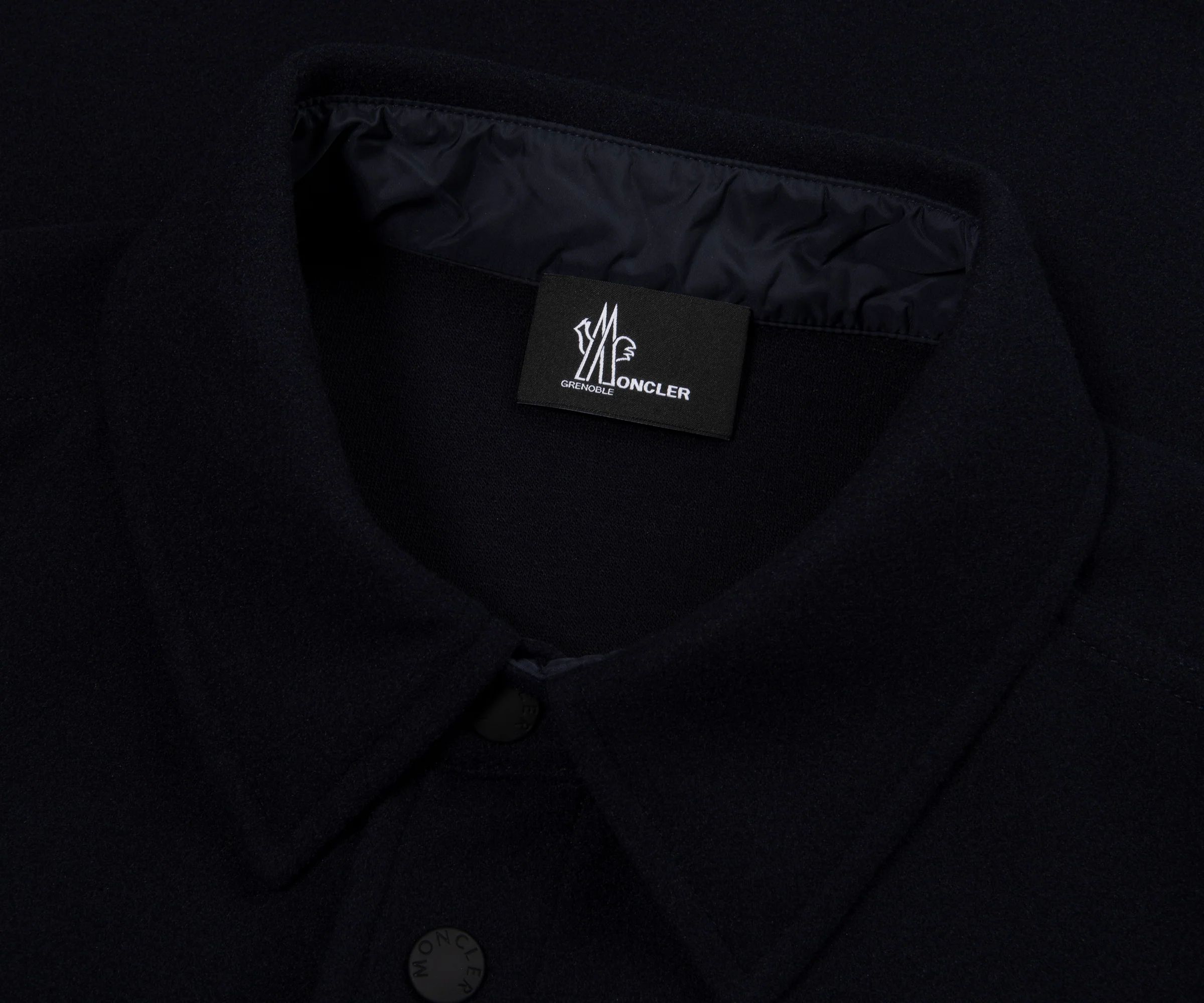 Moncler Grenoble Navy Hybrid Fleece Overshirt - Image 2