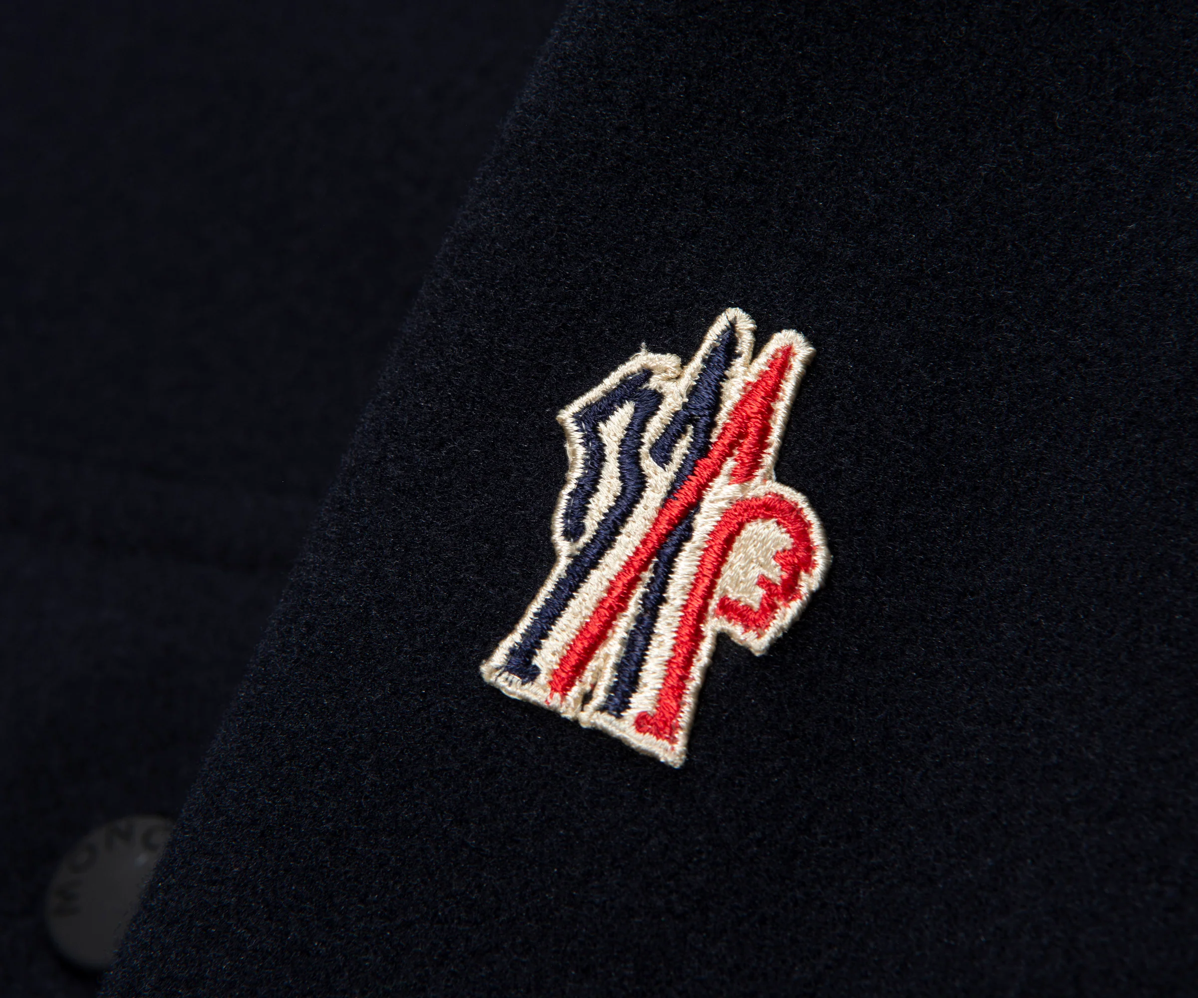 Moncler Grenoble Navy Hybrid Fleece Overshirt - Image 5