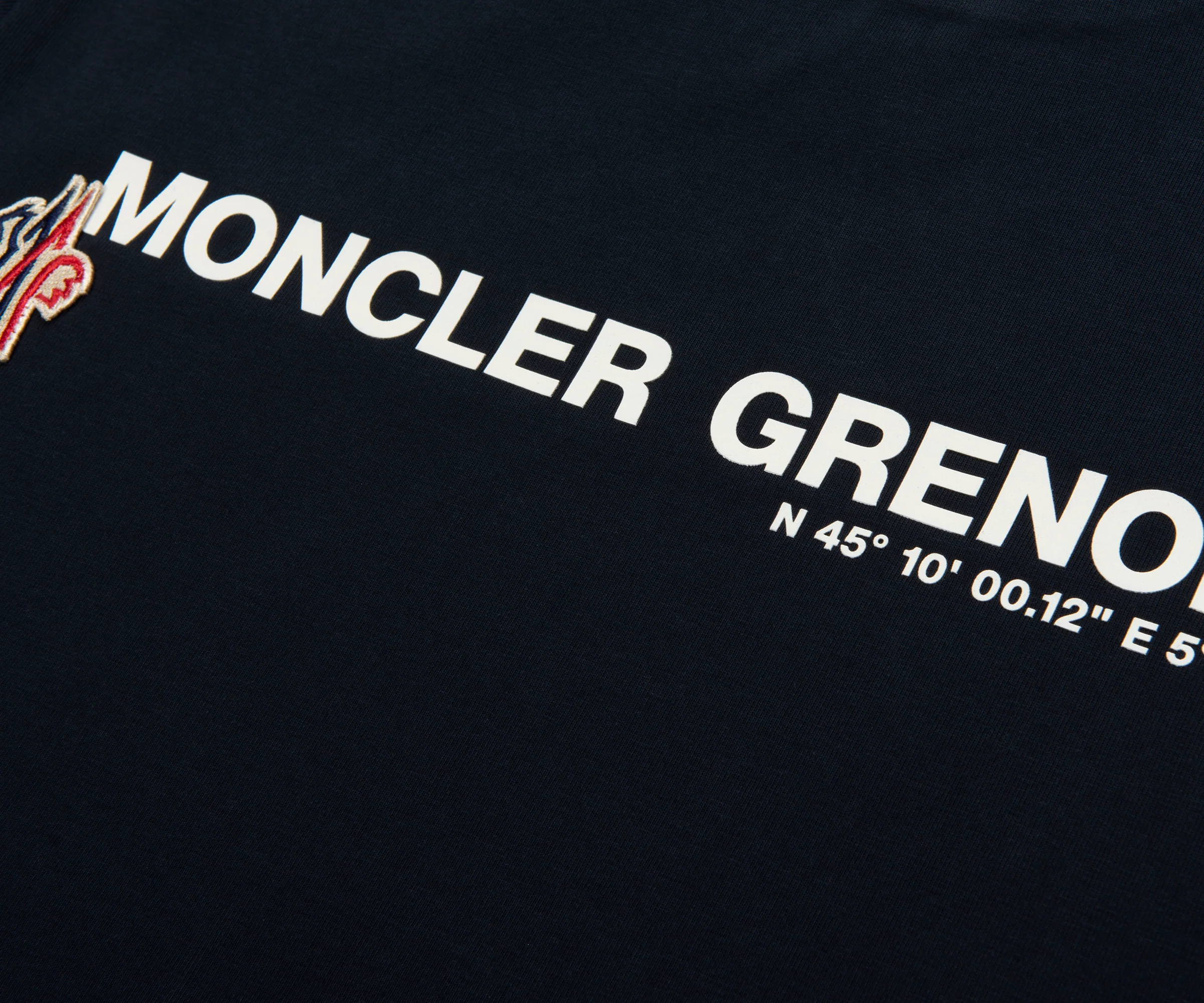 Moncler Grenoble Navy Logo Cotton T-Shirt - Image 4