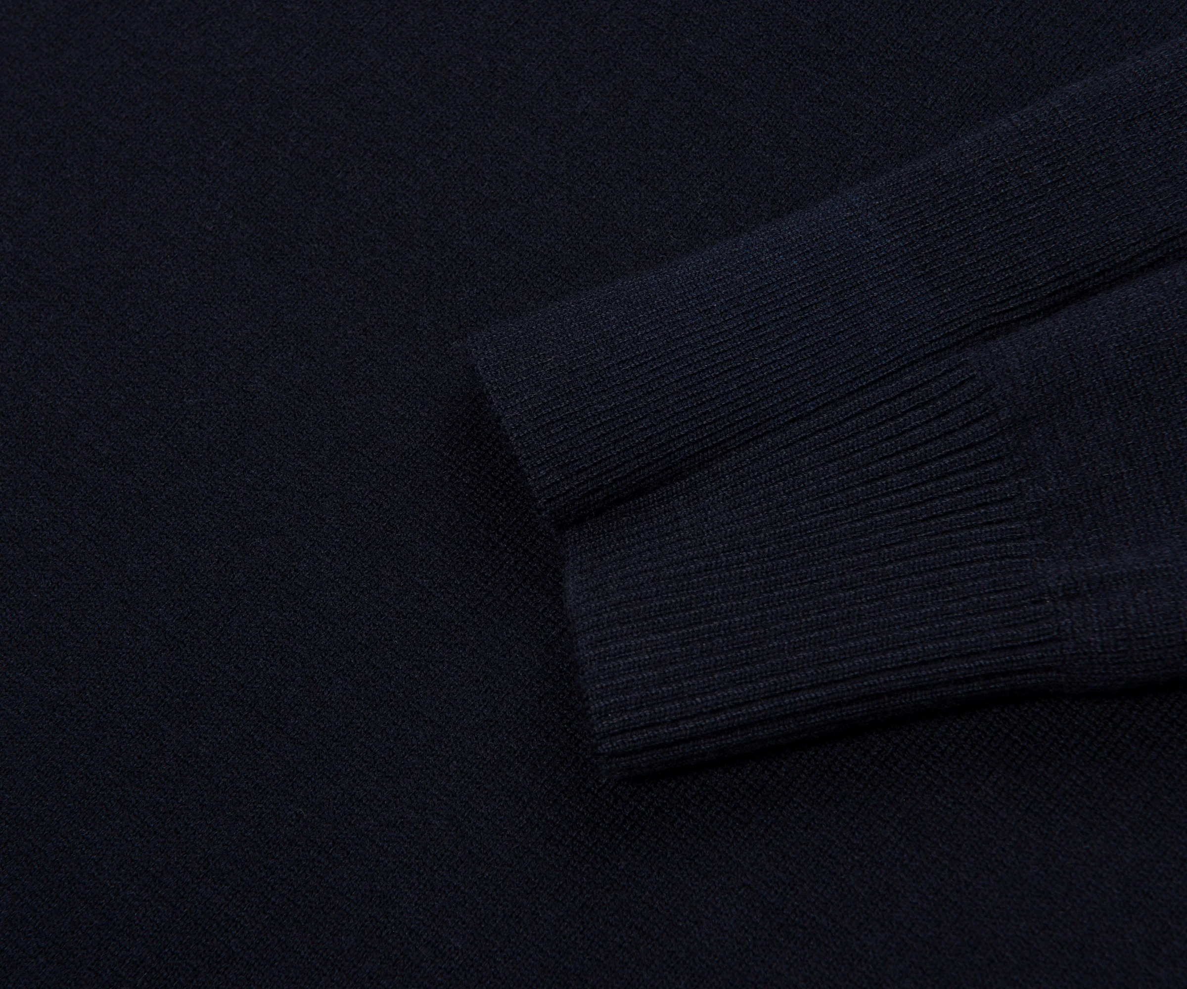 Moncler Grenoble Navy Shoulder Padded Knitted Sweater - Image 4