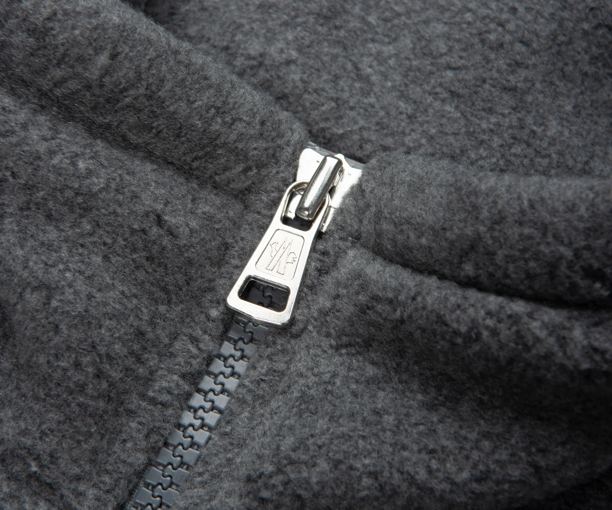 Moncler Grey Full-Zip Hybrid Fleece - Image 3