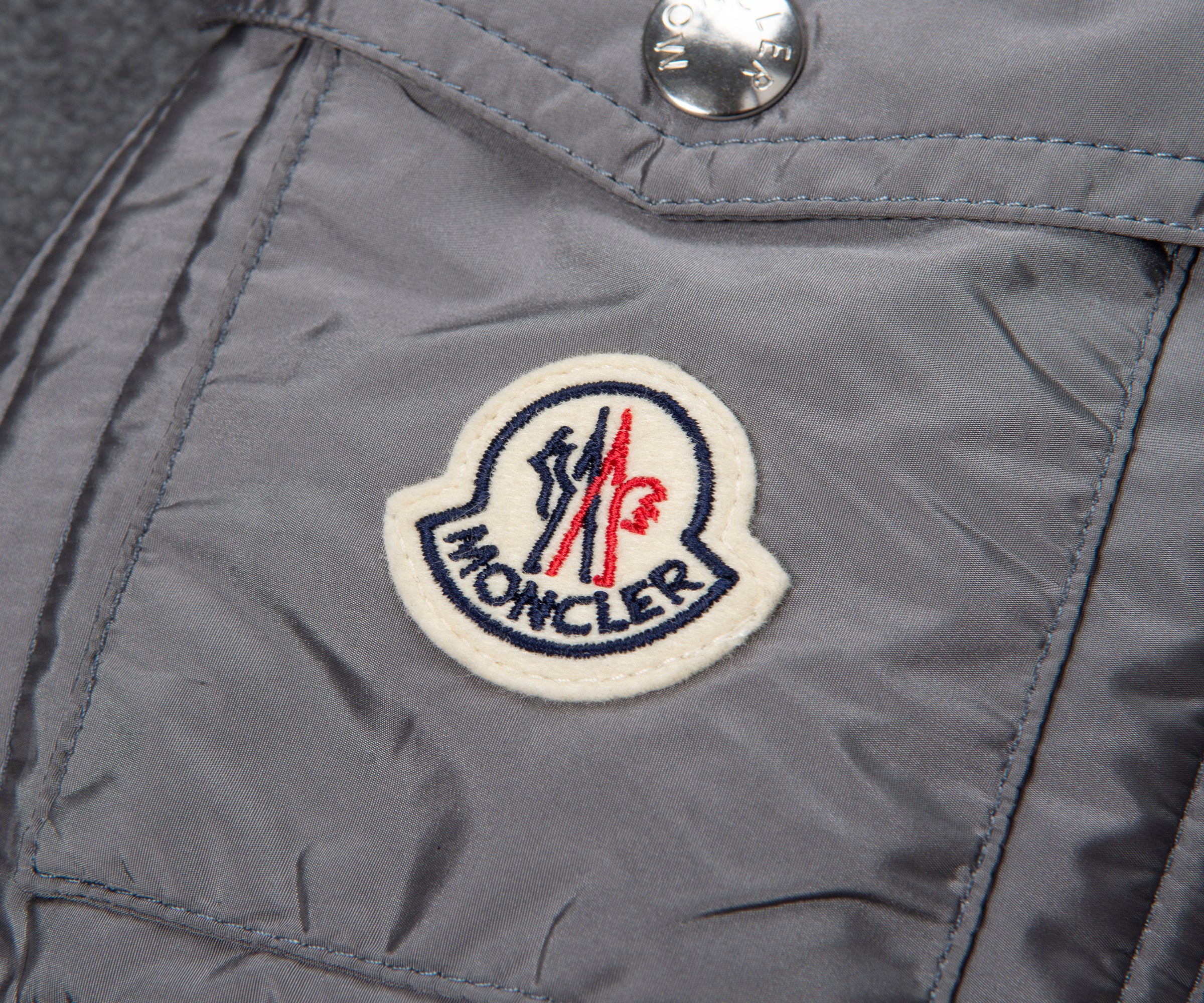 Moncler Grey Full-Zip Hybrid Fleece - Image 4