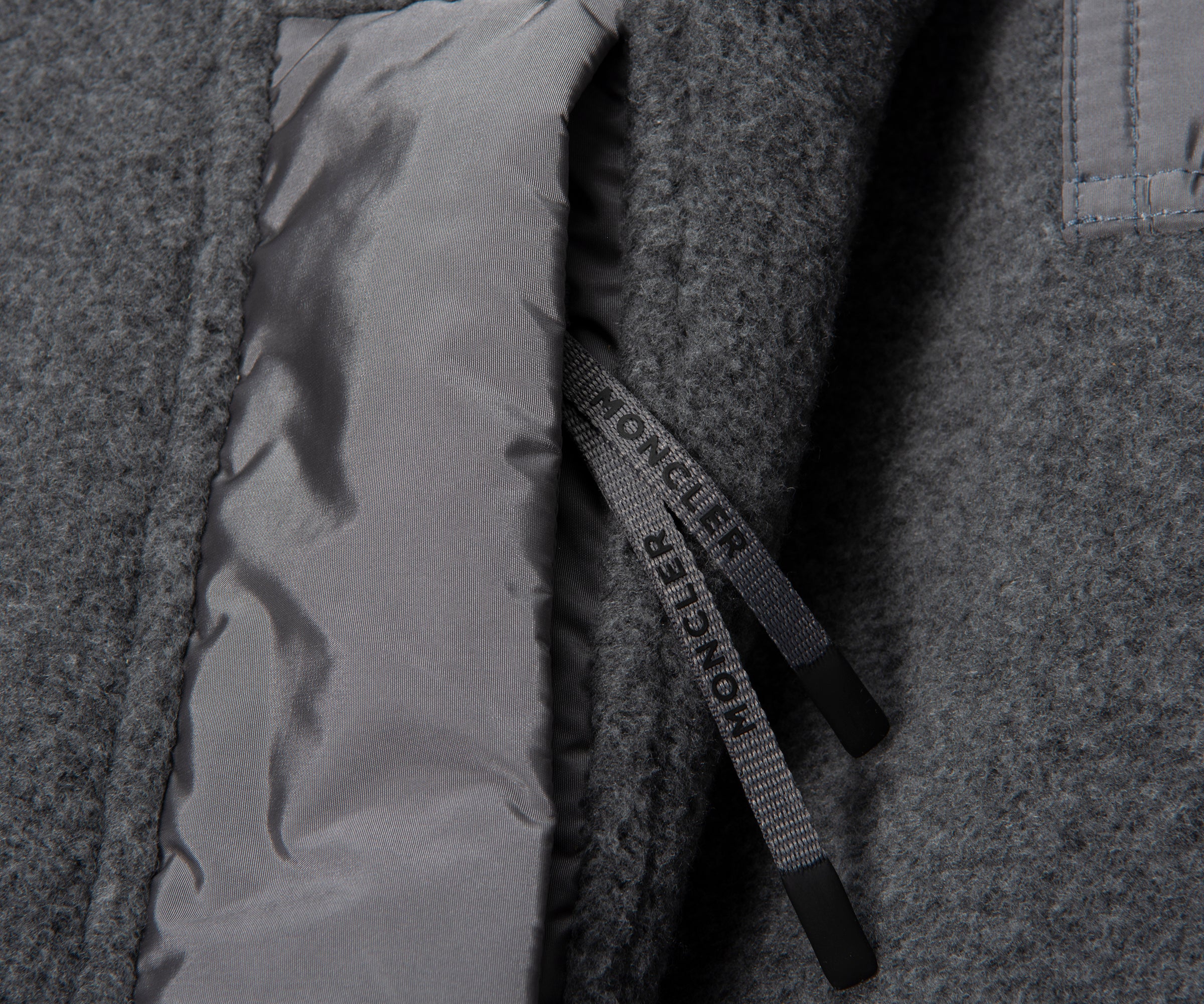 Moncler Grey Full-Zip Hybrid Fleece - Image 6