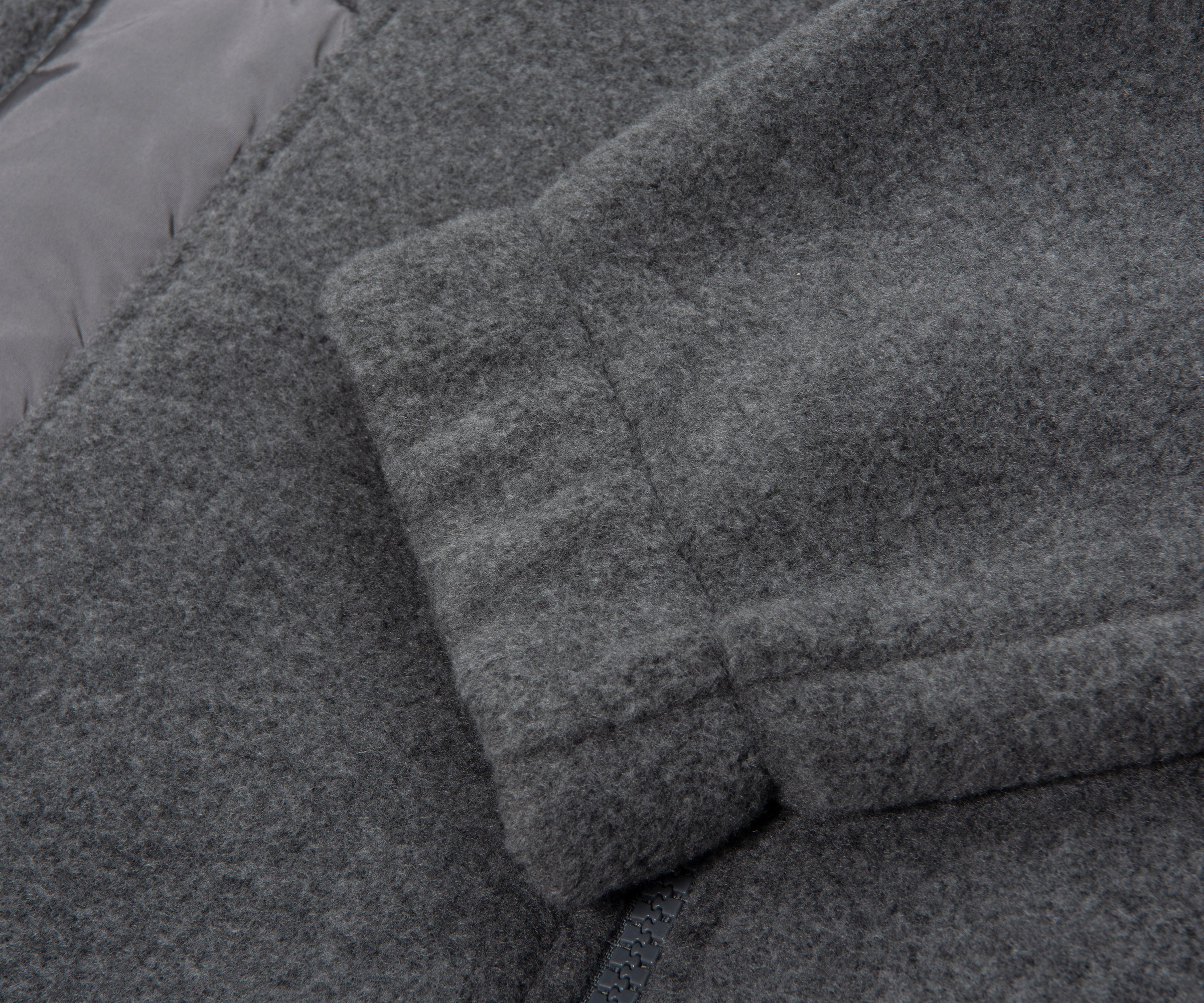 Moncler Grey Full-Zip Hybrid Fleece - Image 7