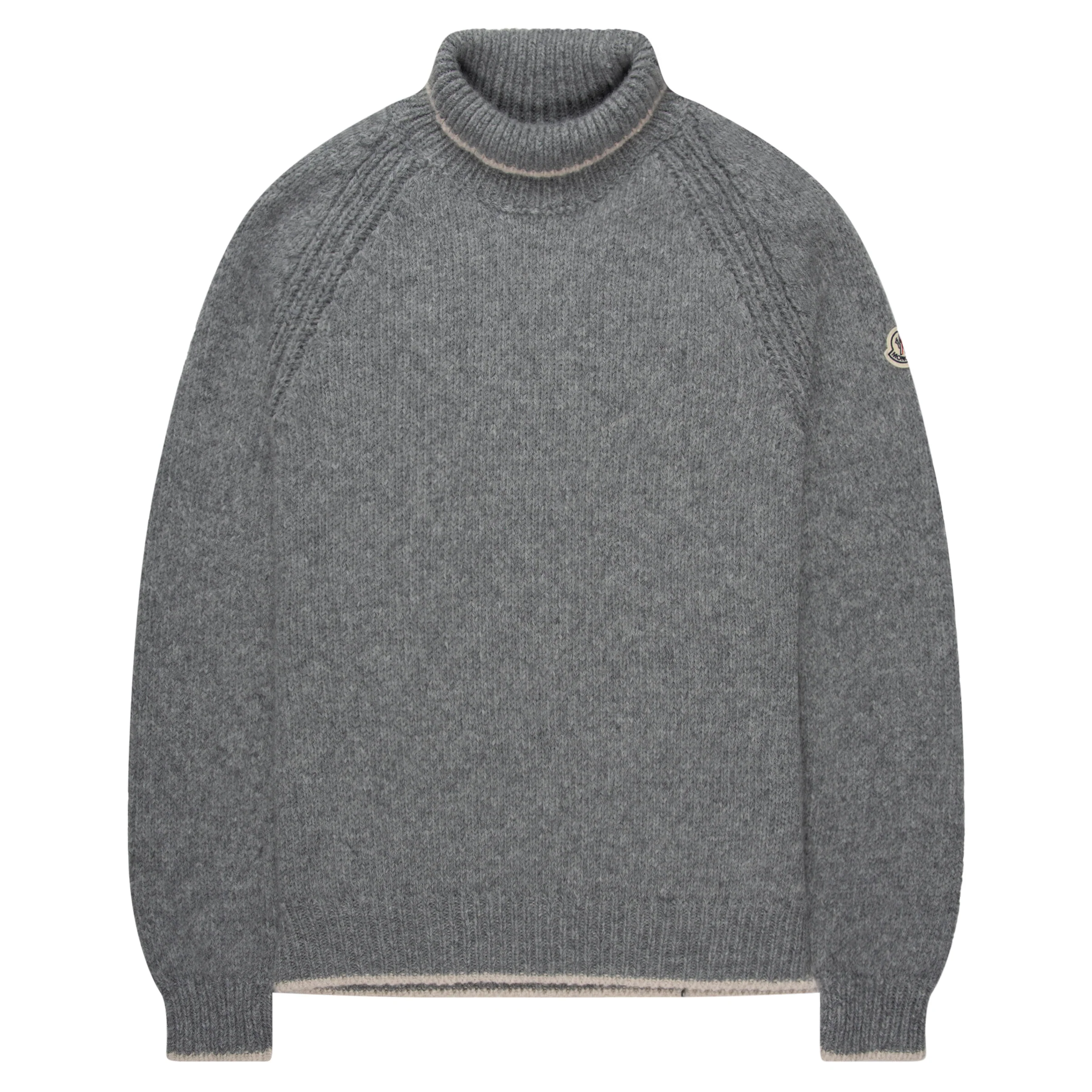 Moncler Grey Knitted Roll Neck