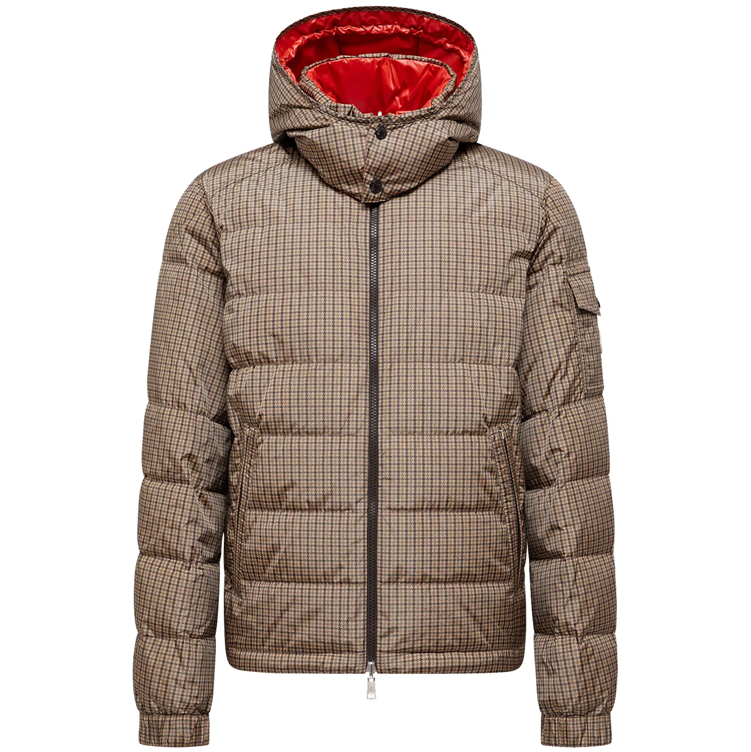 Moncler Jonage Puppytooth Reversible Hooded Jacket Multi