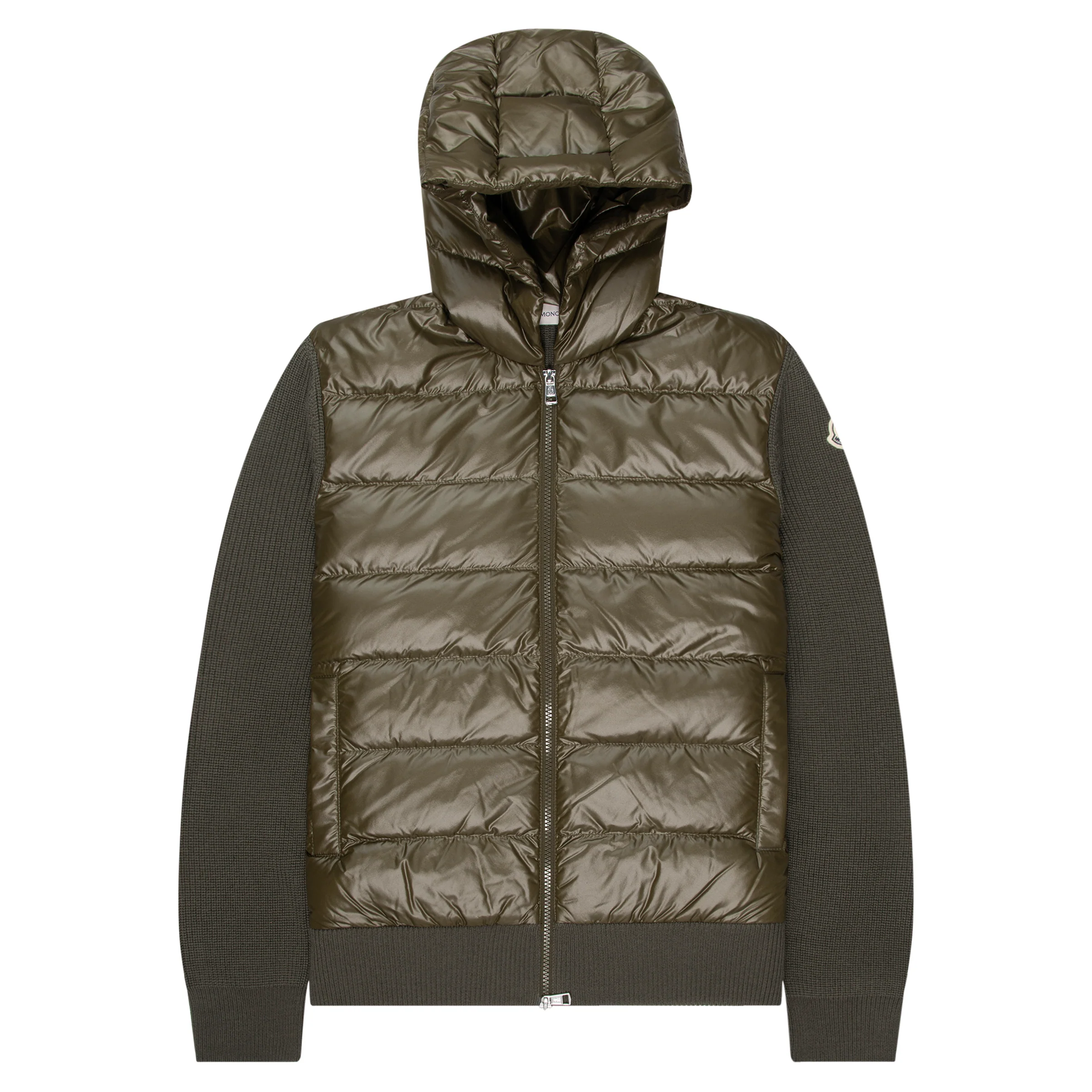 Moncler Khaki Hybrid Hooded Padded Jacket