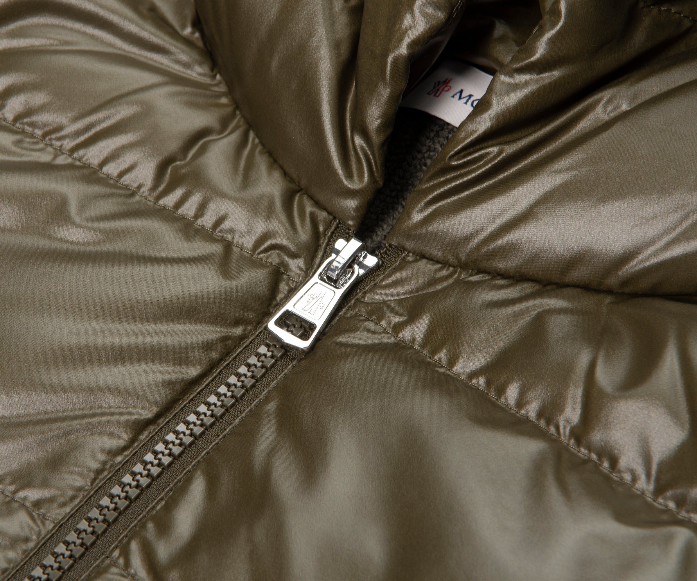 Moncler Khaki Hybrid Hooded Padded Jacket - Image 3