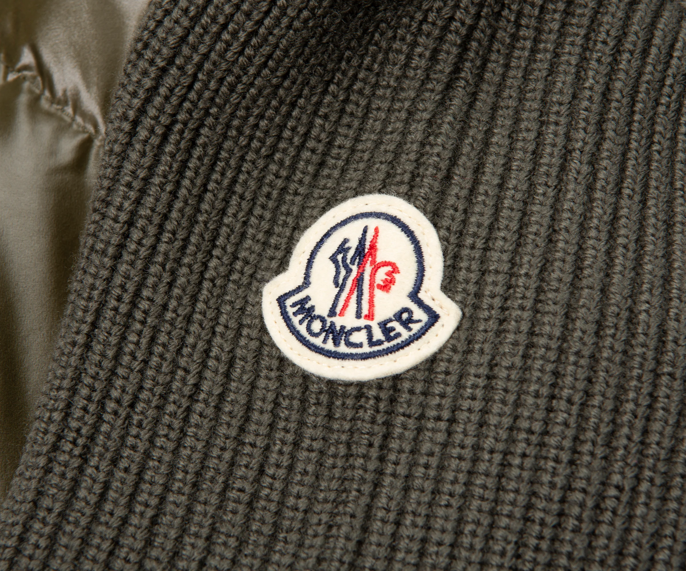 Moncler Khaki Hybrid Hooded Padded Jacket - Image 4