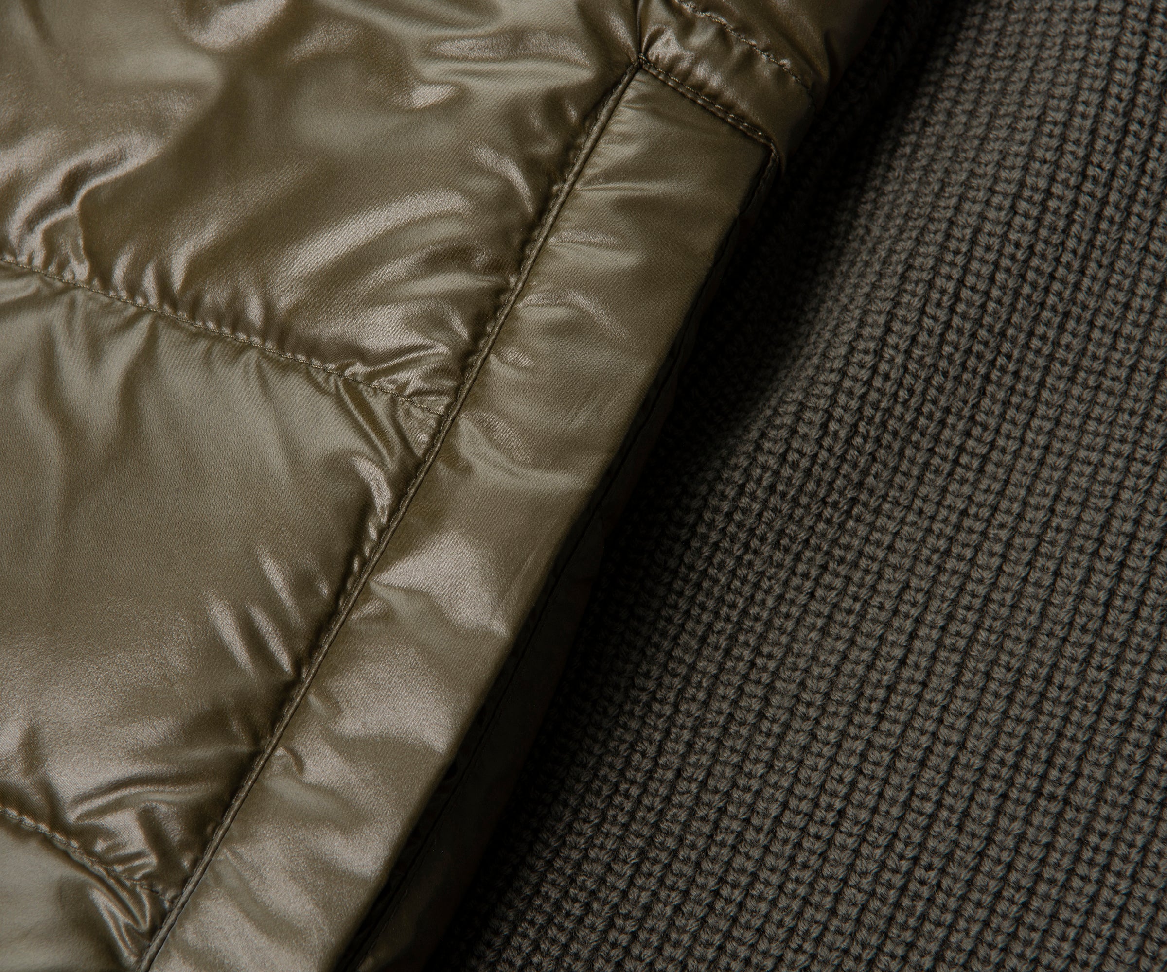 Moncler Khaki Hybrid Hooded Padded Jacket - Image 5