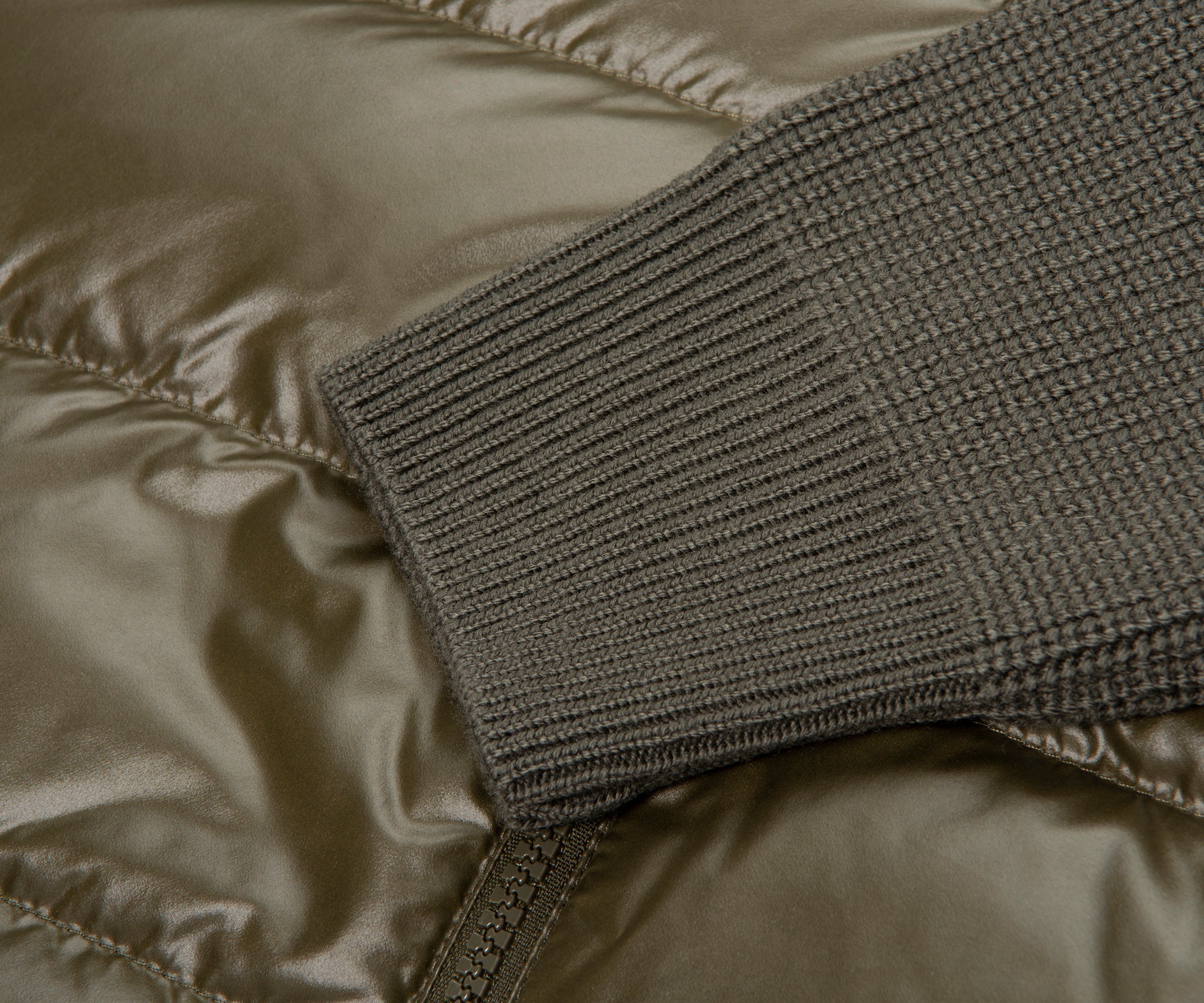 Moncler Khaki Hybrid Hooded Padded Jacket - Image 6